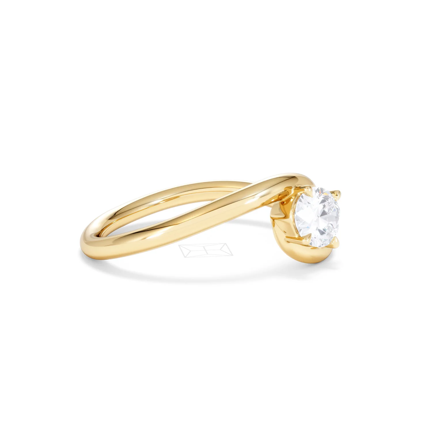 Affinity 0.50ct Oval Cut Lab Diamond Solitaire Engagement Ring in 18K Yellow Gold - Image 21