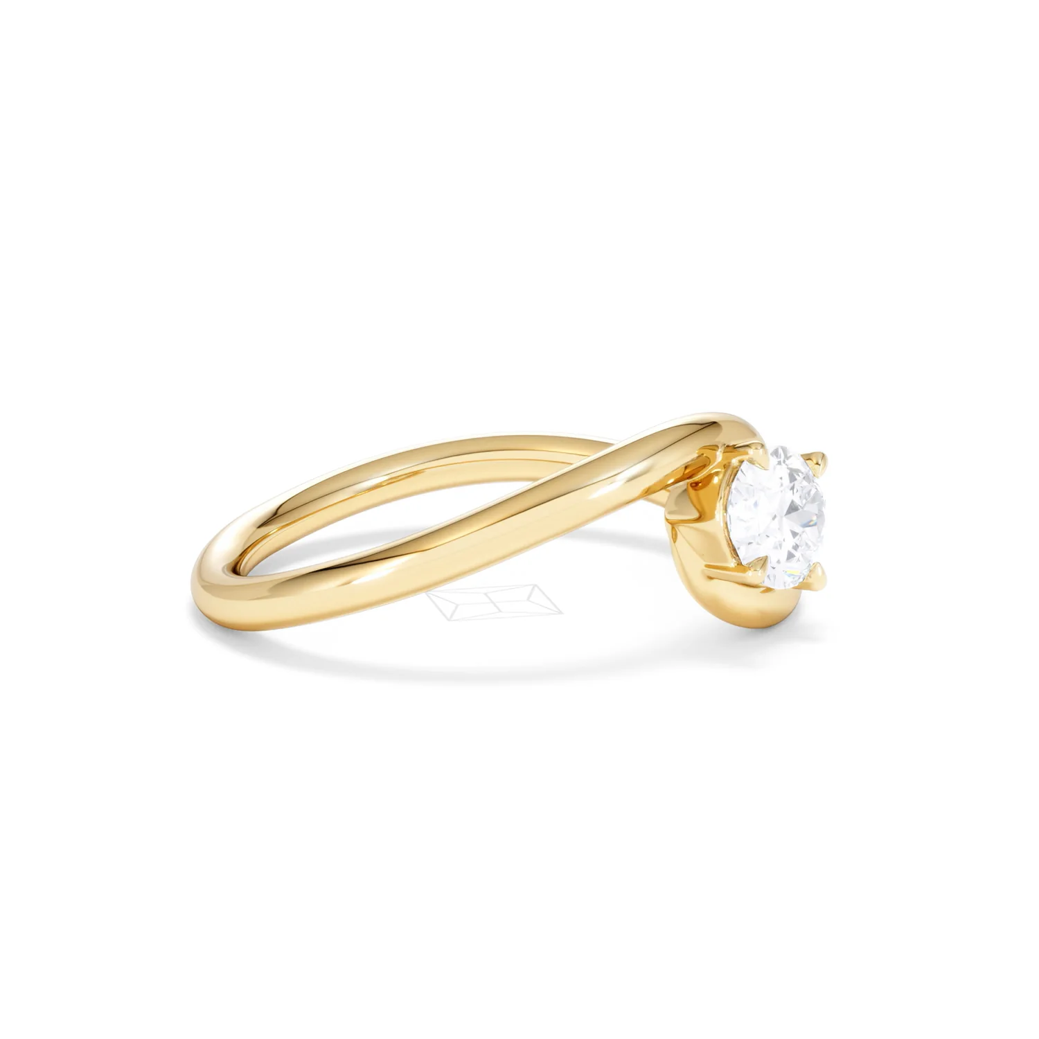 Affinity 0.50ct Oval Cut Lab Diamond Solitaire Engagement Ring in 18K Yellow Gold - Image 22