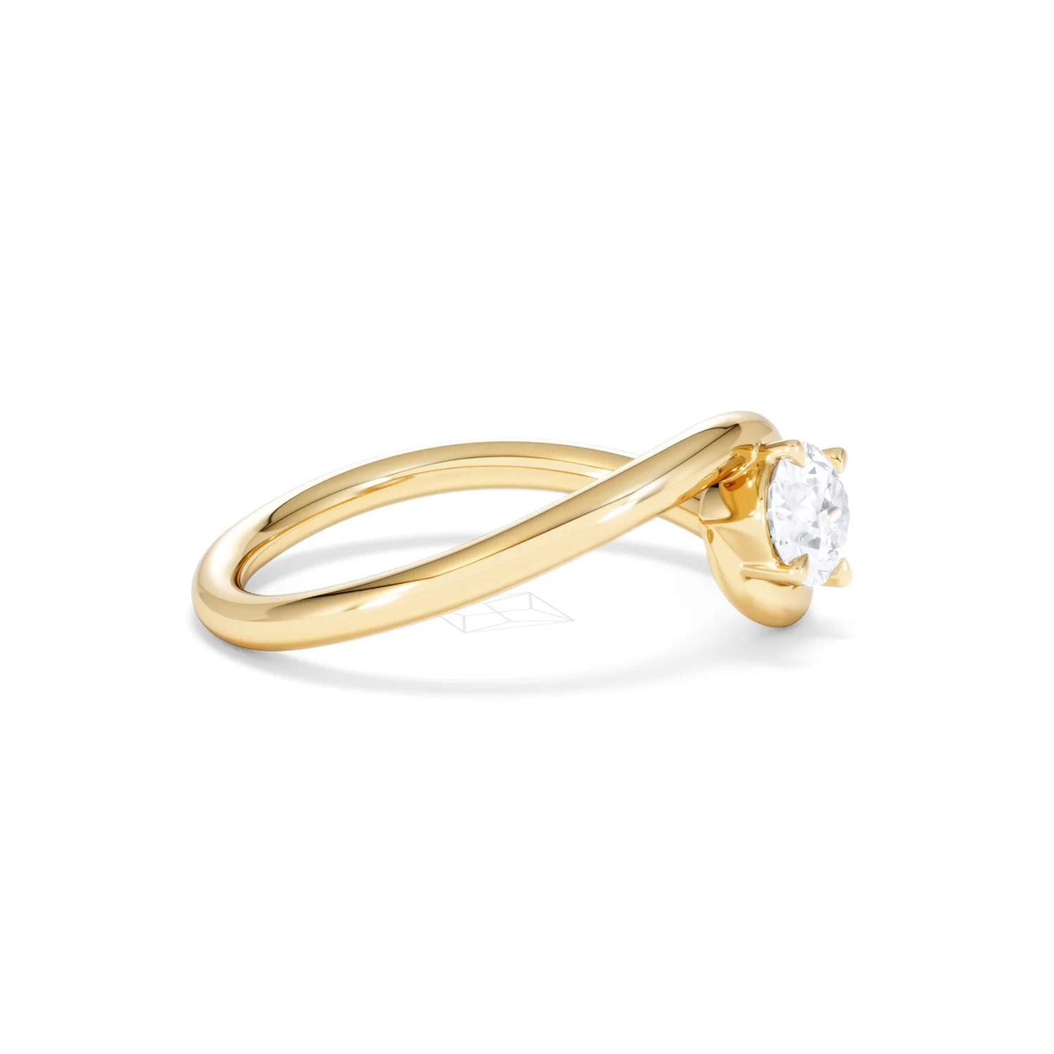 Affinity 0.50ct Oval Cut Lab Diamond Solitaire Engagement Ring in 18K Yellow Gold - Image 24