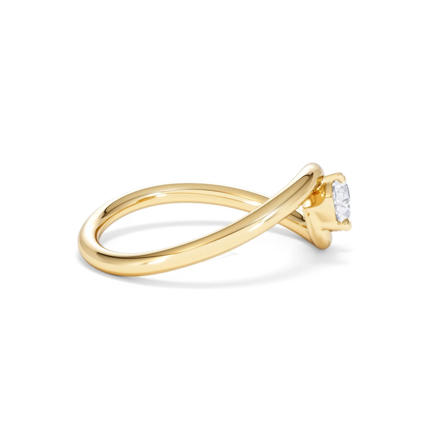 Affinity 0.50ct Oval Cut Lab Diamond Solitaire Engagement Ring in 18K Yellow Gold - Image 28