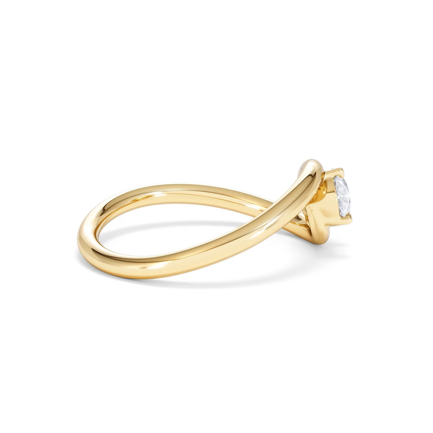 Affinity 0.50ct Oval Cut Lab Diamond Solitaire Engagement Ring in 18K Yellow Gold - Image 30