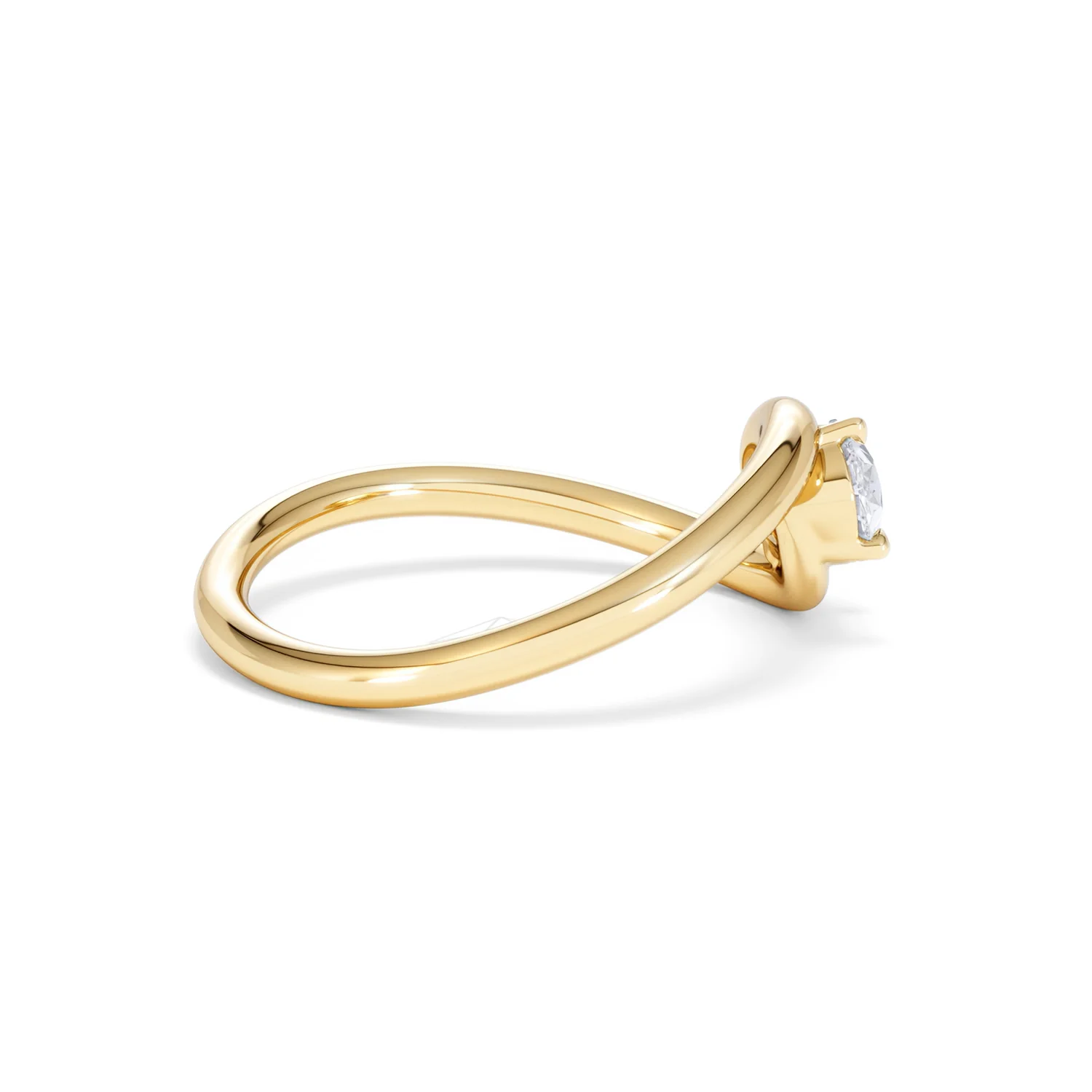 Affinity 0.50ct Oval Cut Lab Diamond Solitaire Engagement Ring in 18K Yellow Gold - Image 31