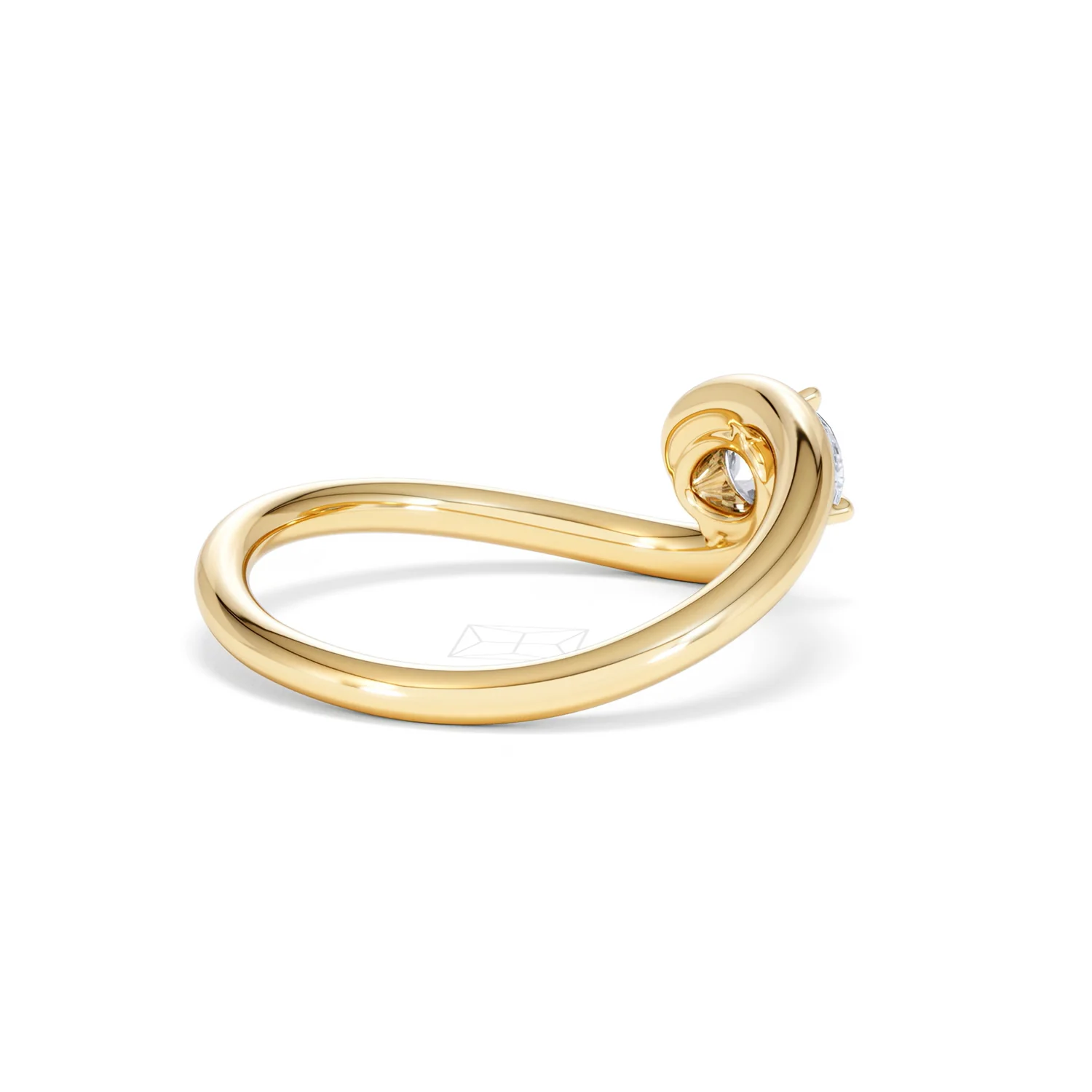 Affinity 0.50ct Oval Cut Lab Diamond Solitaire Engagement Ring in 18K Yellow Gold - Image 37