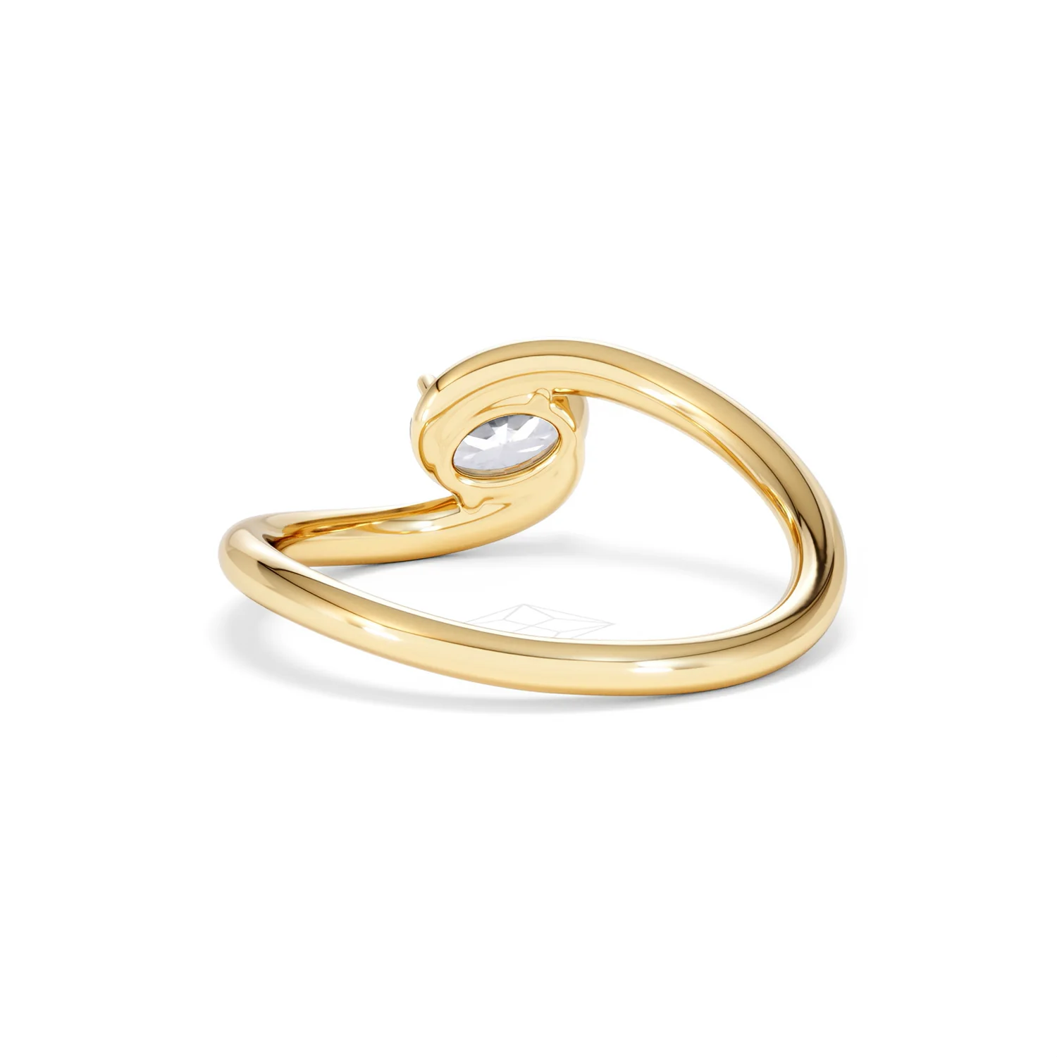 Affinity 0.50ct Oval Cut Lab Diamond Solitaire Engagement Ring in 18K Yellow Gold - Image 50