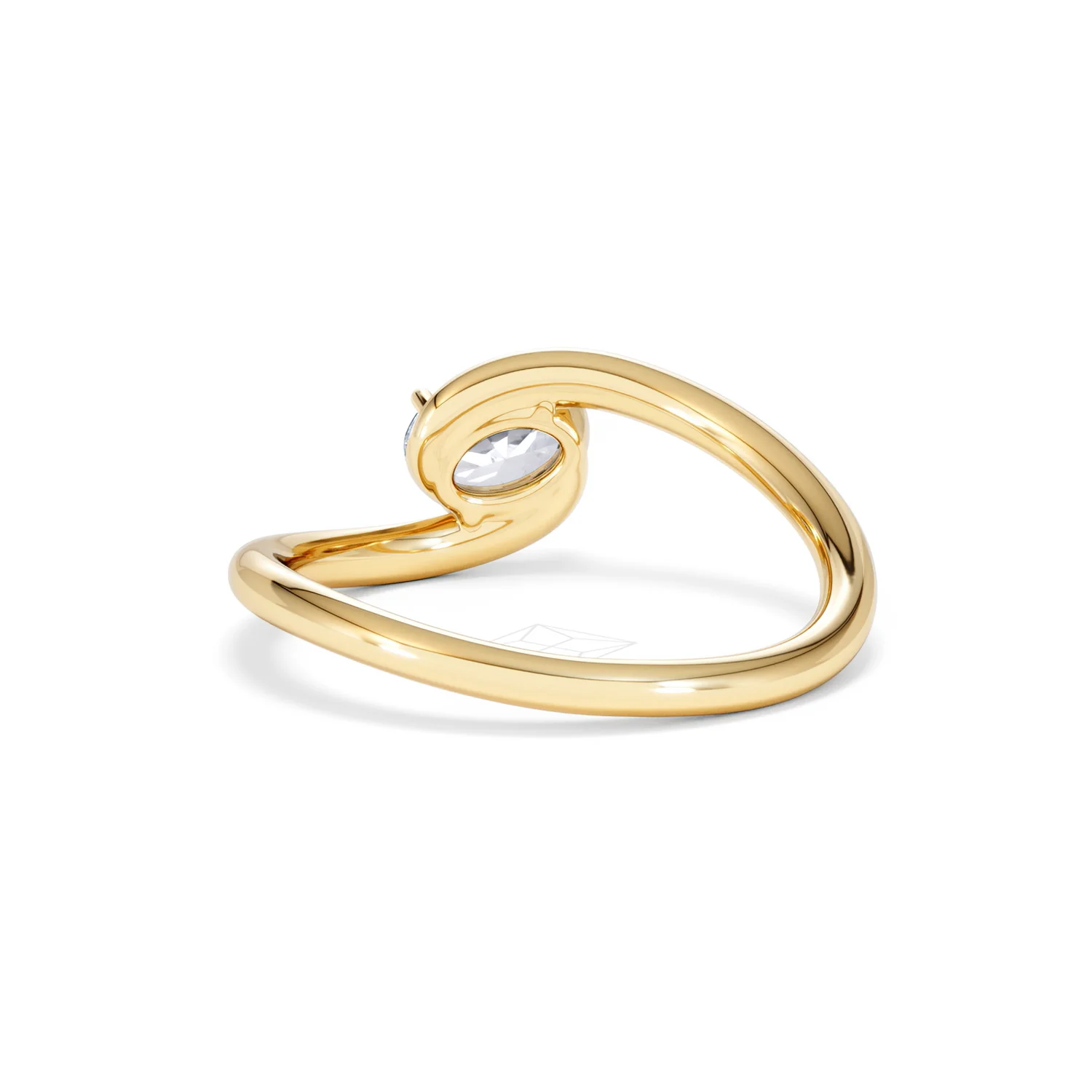 Affinity 0.50ct Oval Cut Lab Diamond Solitaire Engagement Ring in 18K Yellow Gold - Image 51