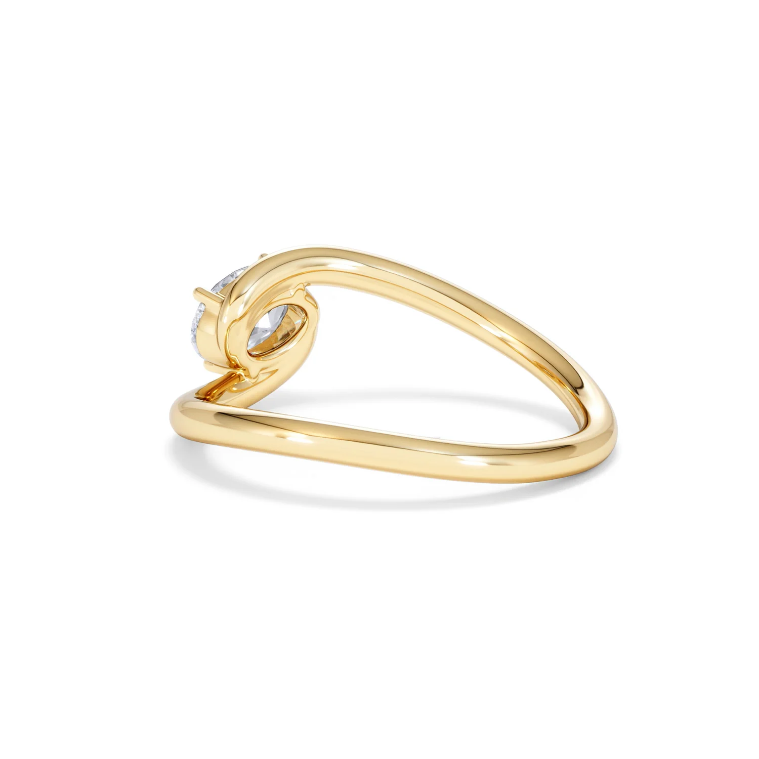 Affinity 0.50ct Oval Cut Lab Diamond Solitaire Engagement Ring in 18K Yellow Gold - Image 58