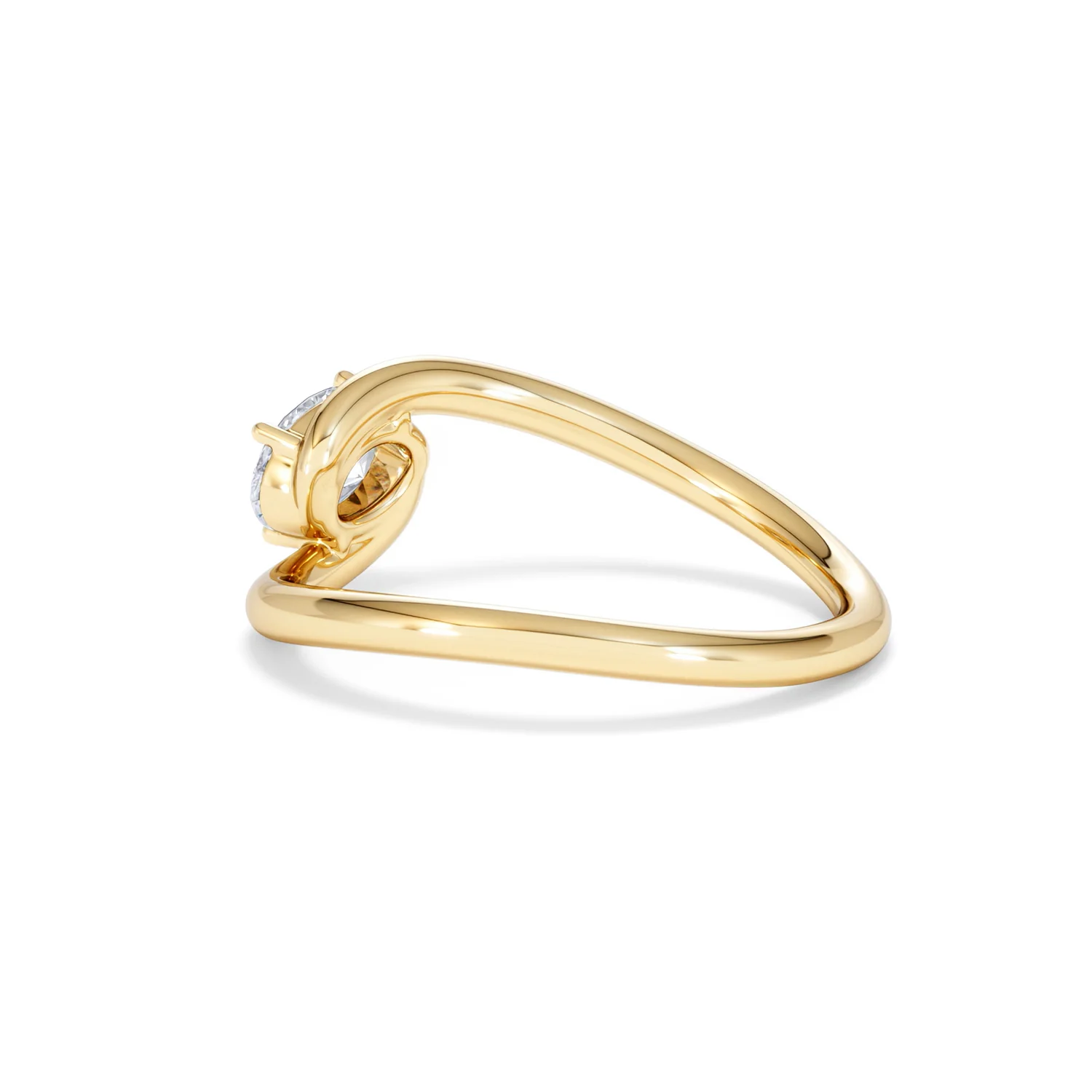 Affinity 0.50ct Oval Cut Lab Diamond Solitaire Engagement Ring in 18K Yellow Gold - Image 60
