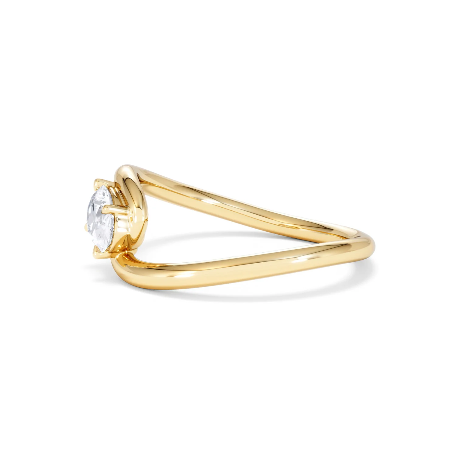 Affinity 0.50ct Oval Cut Lab Diamond Solitaire Engagement Ring in 18K Yellow Gold - Image 72