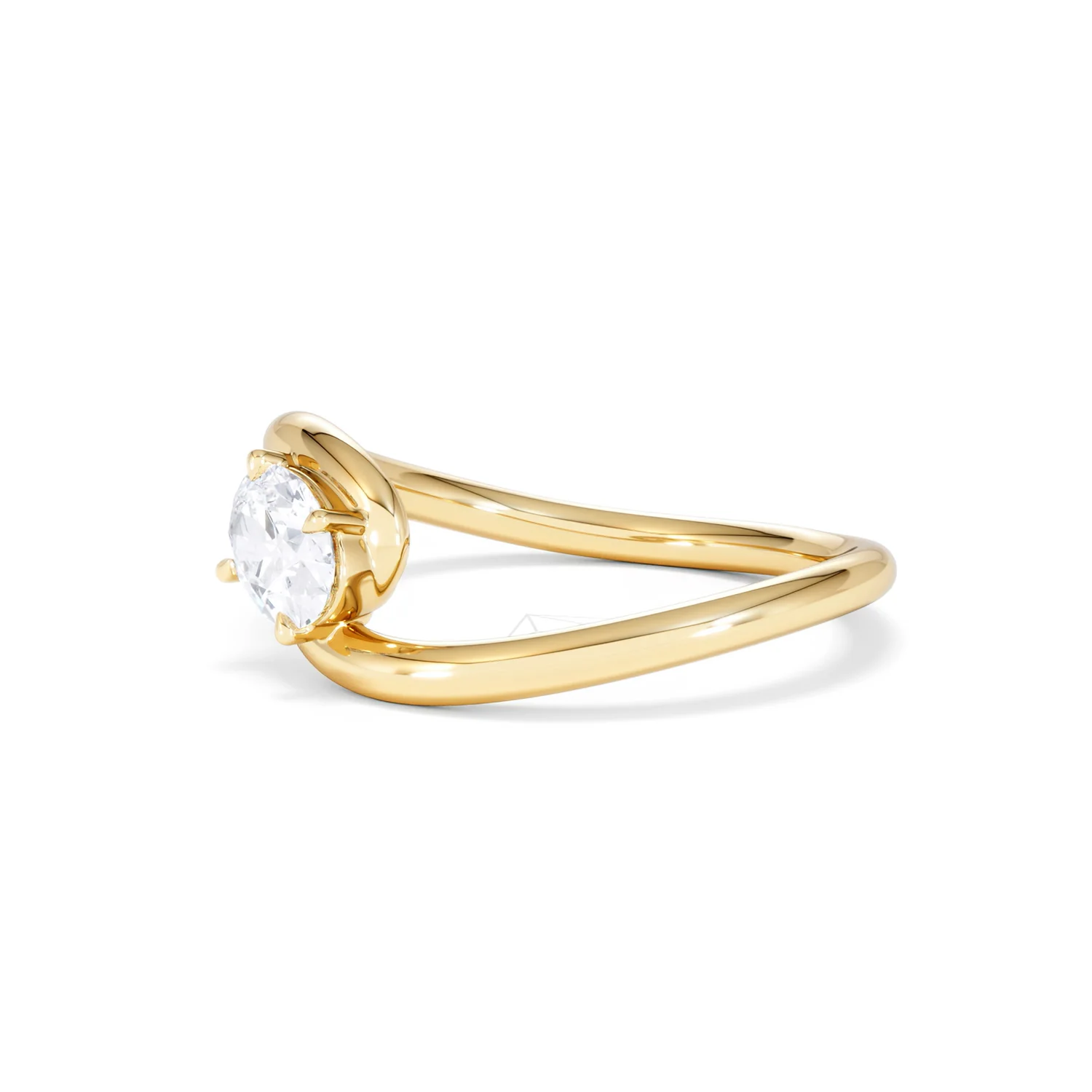 Affinity 0.50ct Oval Cut Lab Diamond Solitaire Engagement Ring in 18K Yellow Gold - Image 76