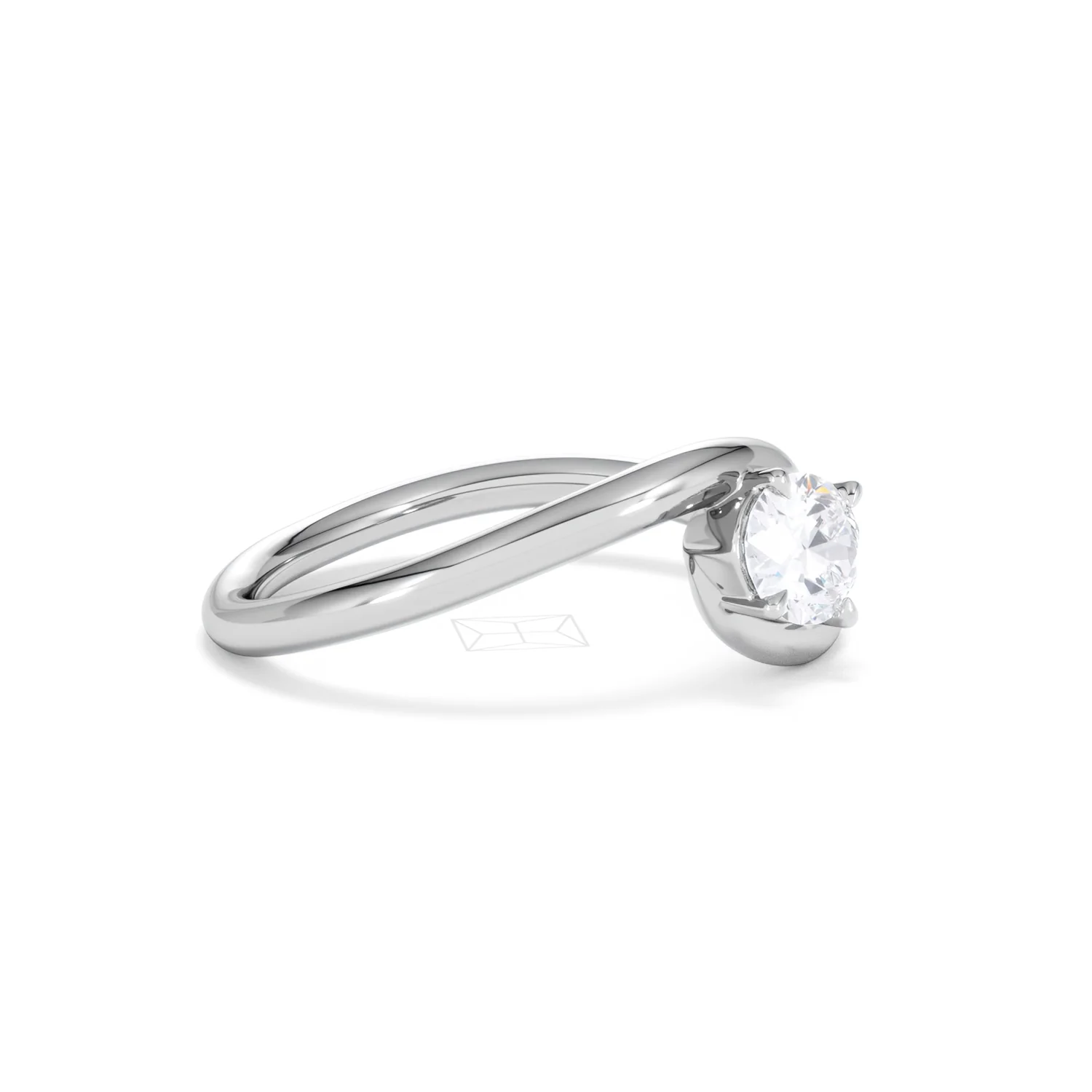 Affinity 0.50ct Oval Cut Lab Diamond Solitaire Engagement Ring in Platinum - Image 21