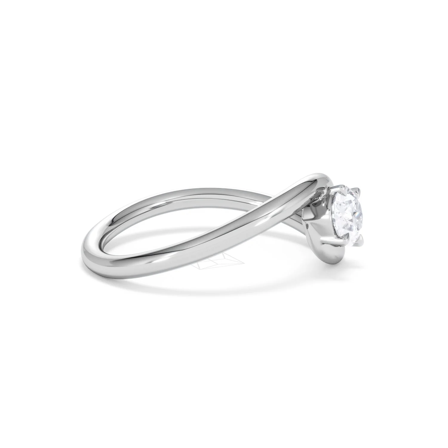Affinity 0.50ct Oval Cut Lab Diamond Solitaire Engagement Ring in Platinum - Image 25