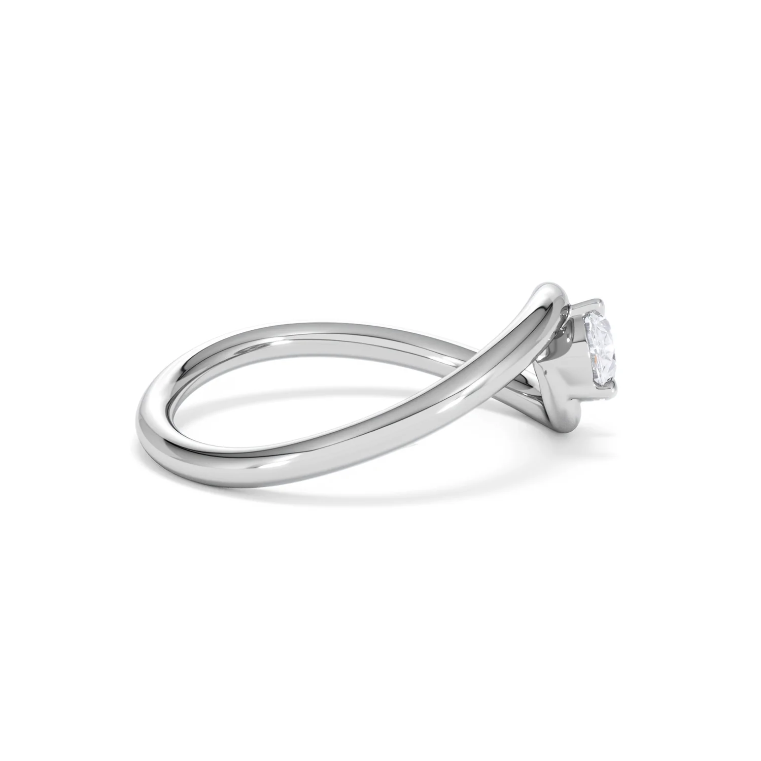 Affinity 0.50ct Oval Cut Lab Diamond Solitaire Engagement Ring in Platinum - Image 29