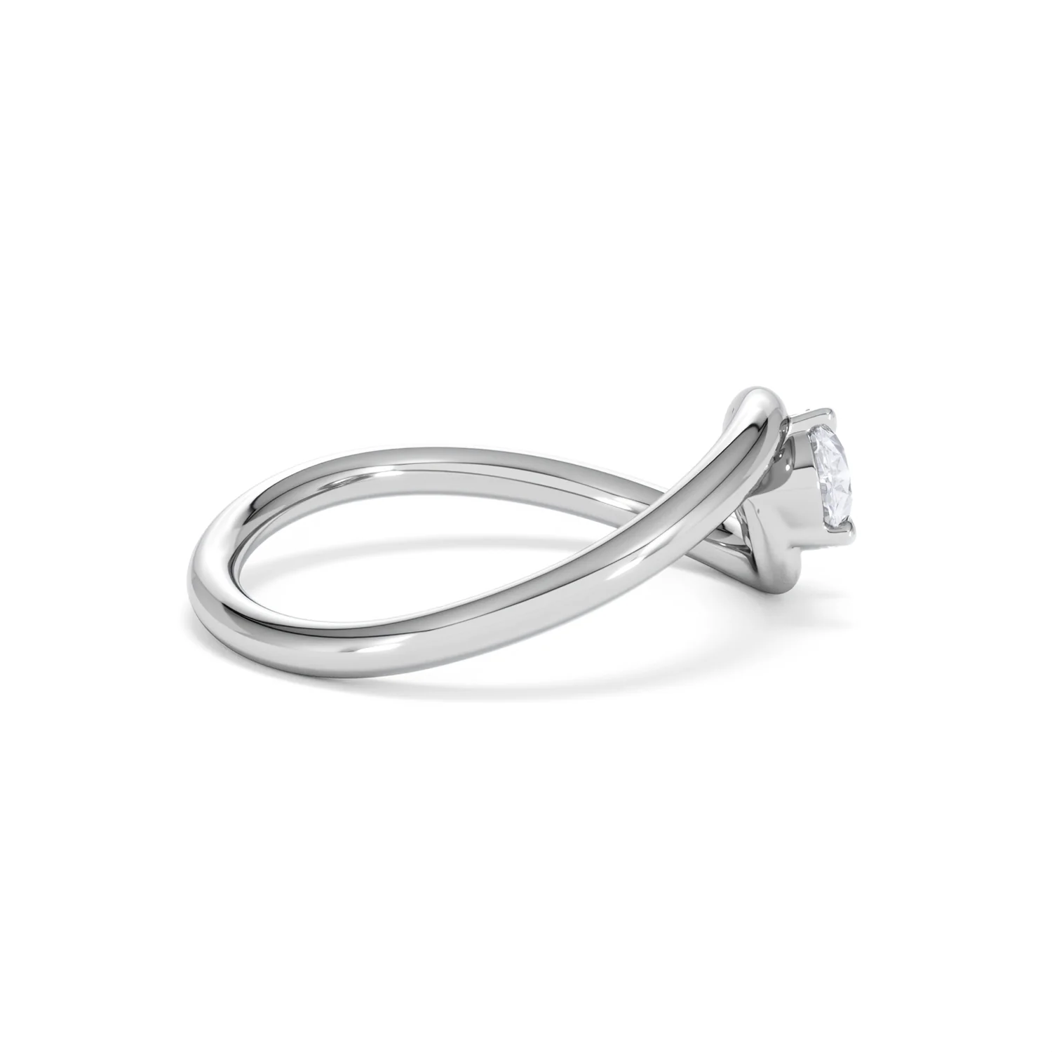 Affinity 0.50ct Oval Cut Lab Diamond Solitaire Engagement Ring in Platinum - Image 30