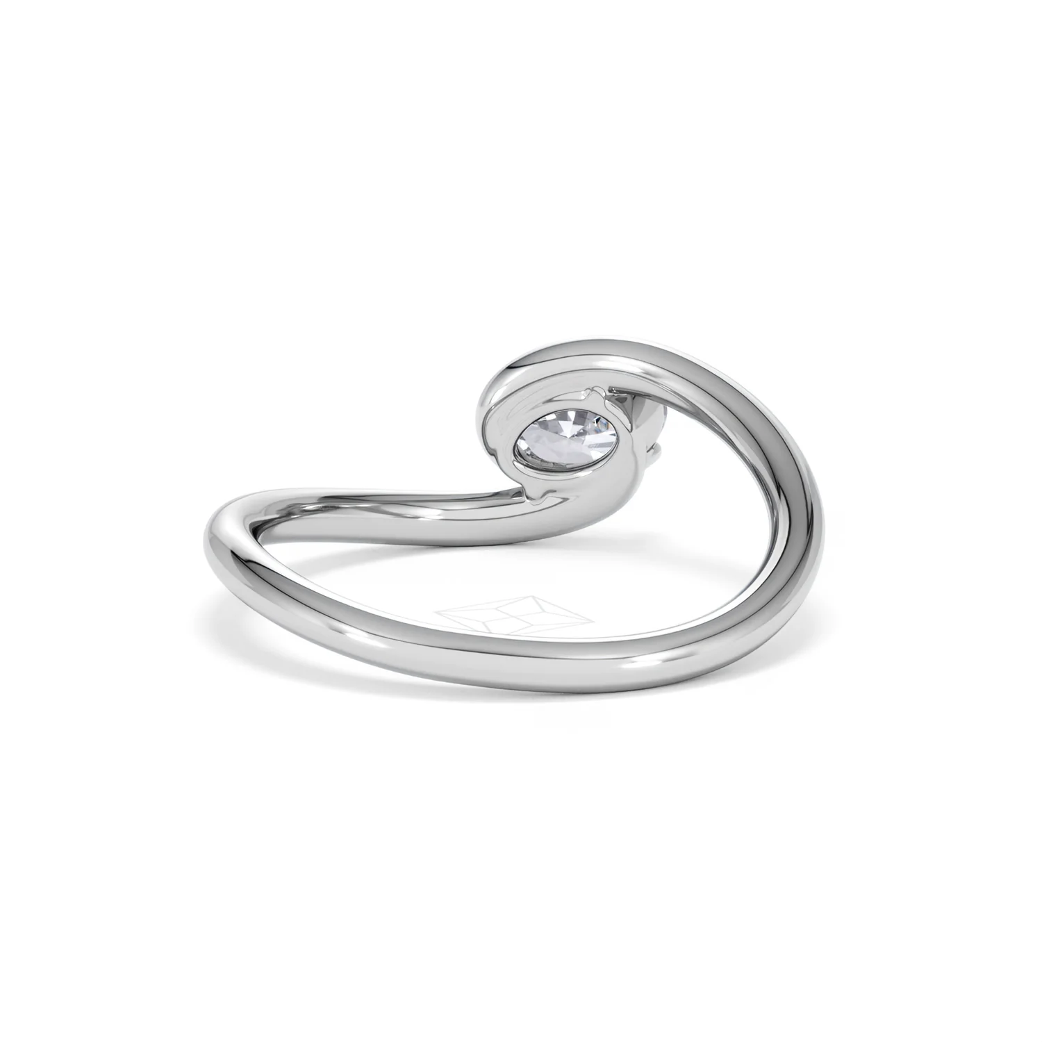 Affinity 0.50ct Oval Cut Lab Diamond Solitaire Engagement Ring in Platinum - Image 46