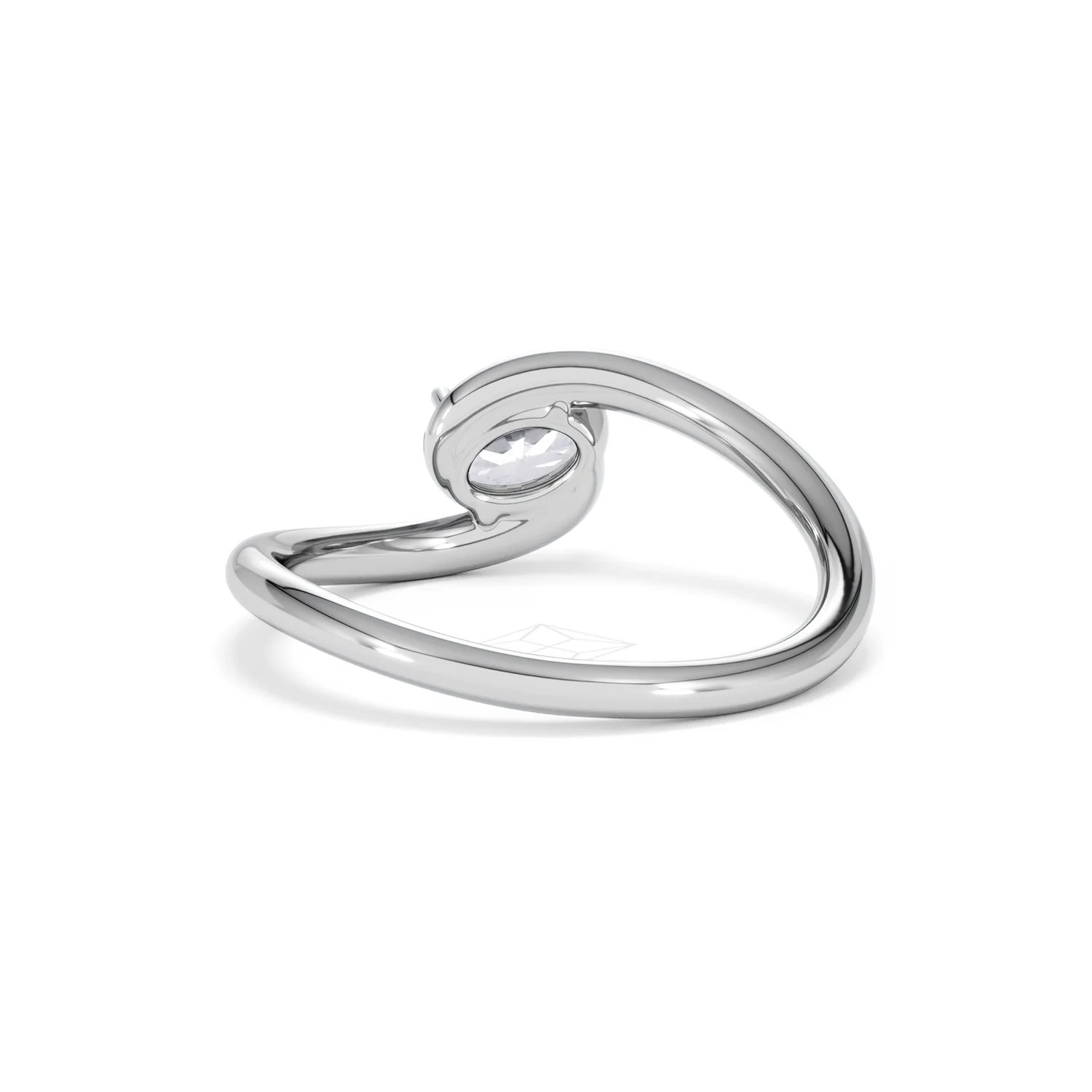 Affinity 0.50ct Oval Cut Lab Diamond Solitaire Engagement Ring in Platinum - Image 50