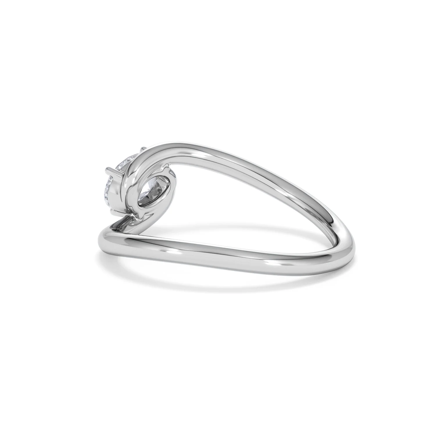Affinity 0.50ct Oval Cut Lab Diamond Solitaire Engagement Ring in Platinum - Image 59