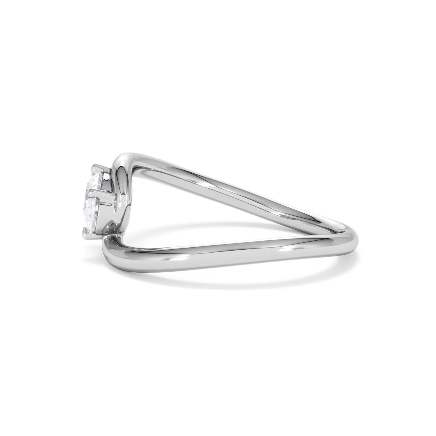 Affinity 0.50ct Oval Cut Lab Diamond Solitaire Engagement Ring in Platinum - Image 69