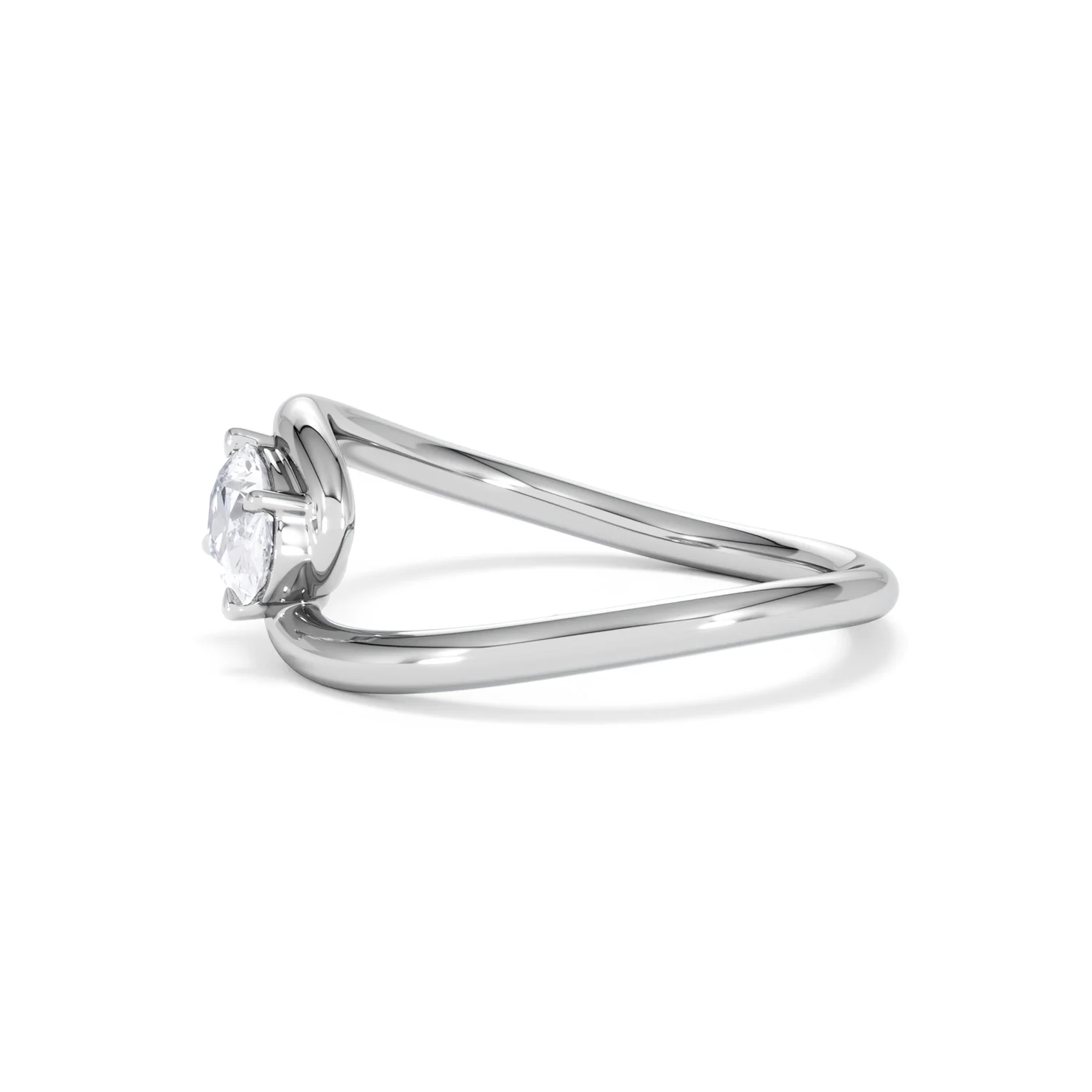 Affinity 0.50ct Oval Cut Lab Diamond Solitaire Engagement Ring in Platinum - Image 72