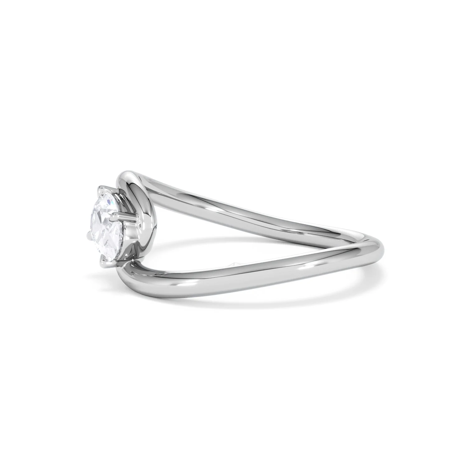 Affinity 0.50ct Oval Cut Lab Diamond Solitaire Engagement Ring in Platinum - Image 73