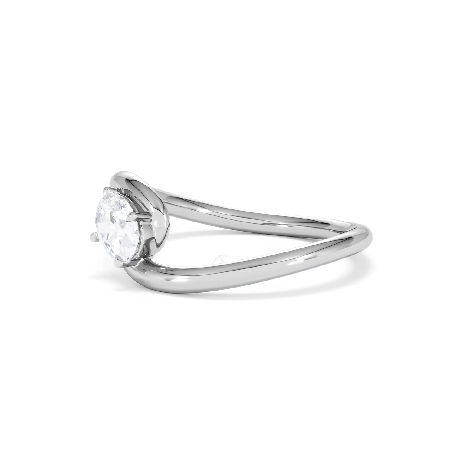 Affinity 0.50ct Oval Cut Lab Diamond Solitaire Engagement Ring in Platinum - Image 76