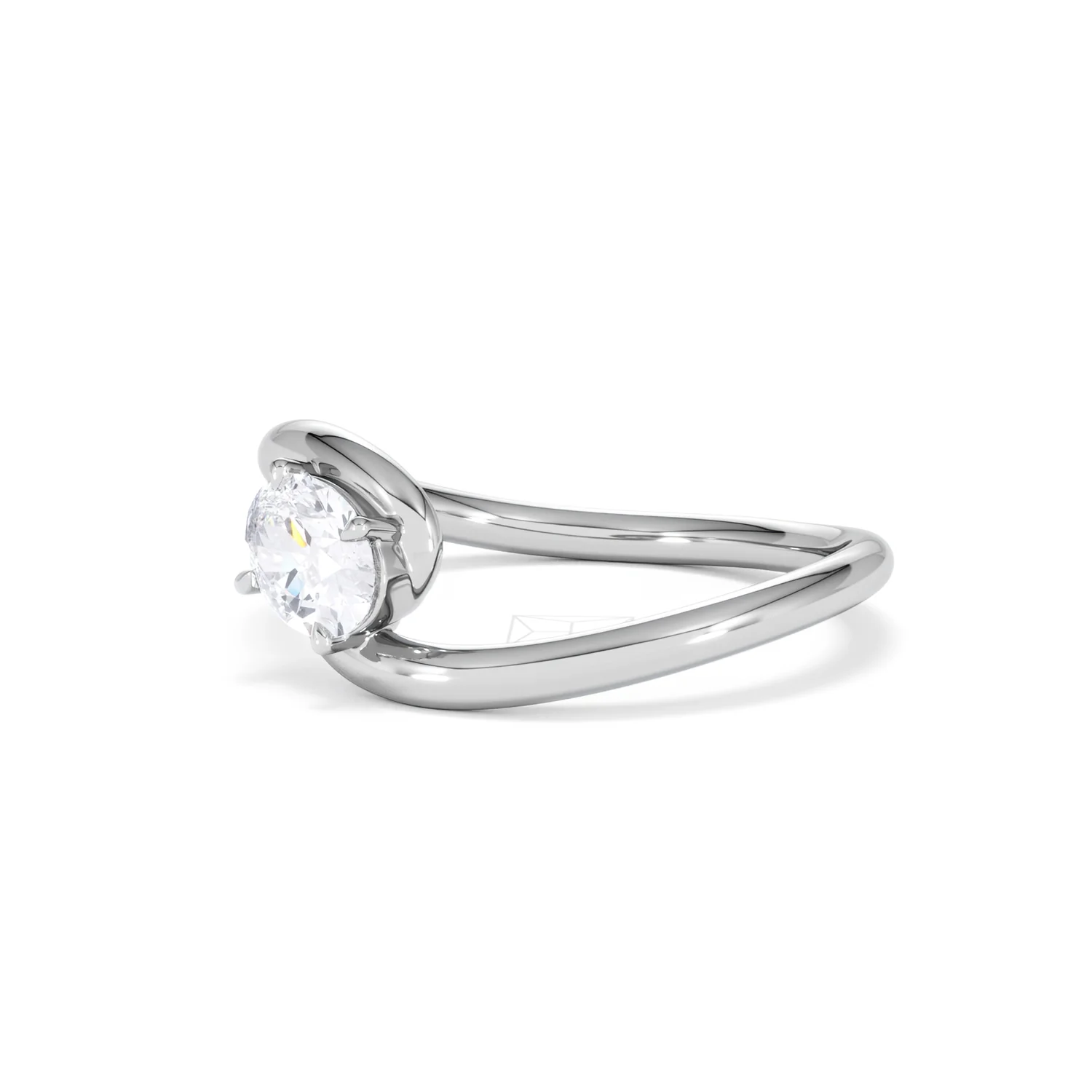 Affinity 0.50ct Oval Cut Lab Diamond Solitaire Engagement Ring in Platinum - Image 78