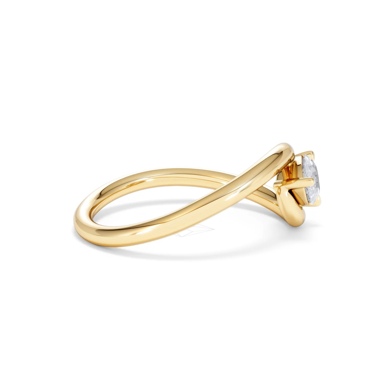 Affinity 0.50ct Pear Cut Lab Diamond Solitaire Engagement Ring in 18K Yellow Gold - Image 28