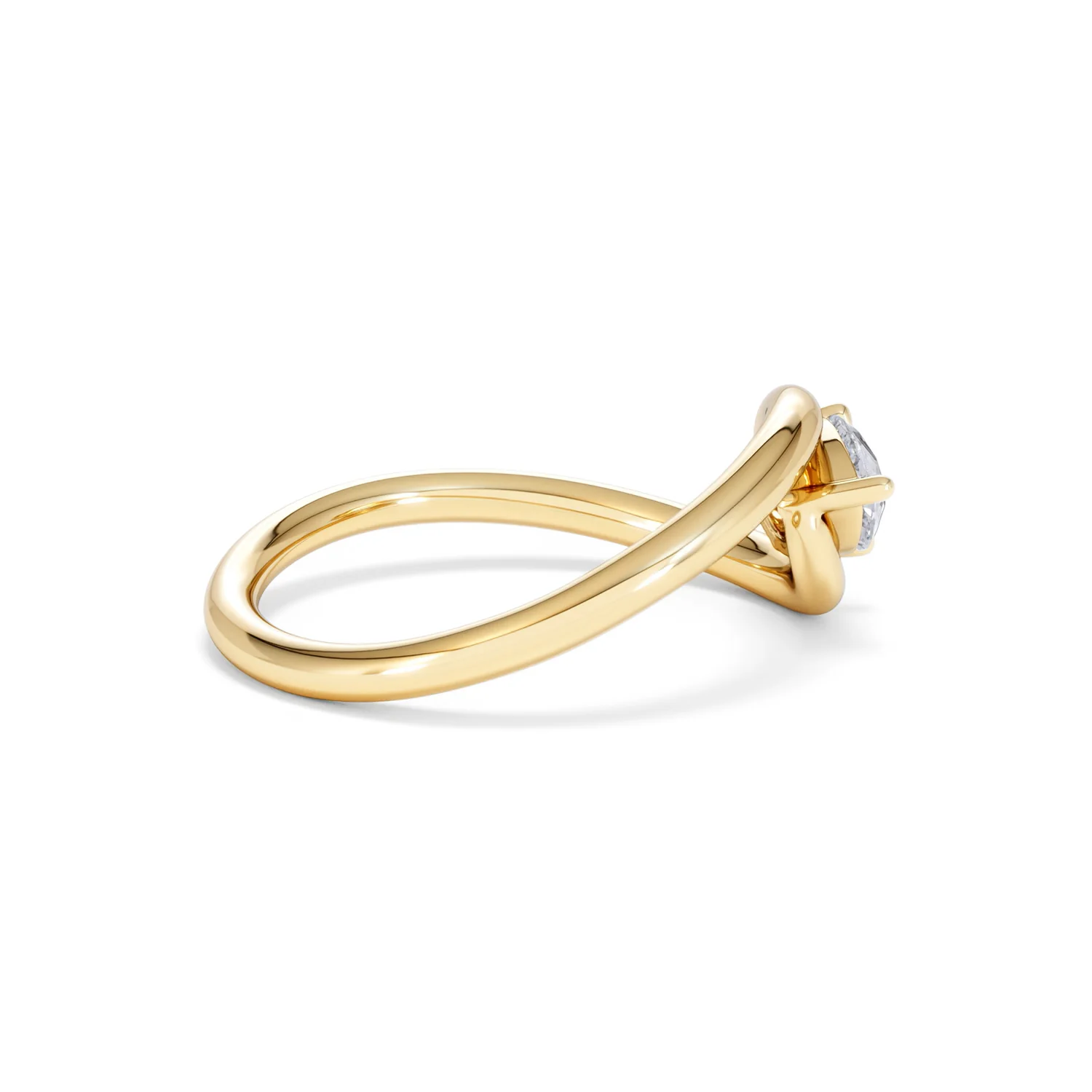 Affinity 0.50ct Pear Cut Lab Diamond Solitaire Engagement Ring in 18K Yellow Gold - Image 31