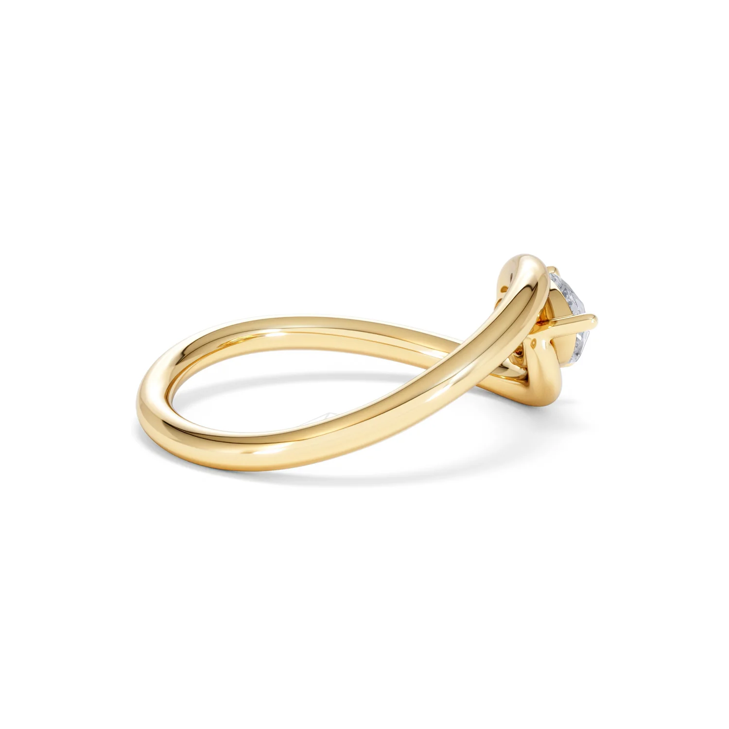 Affinity 0.50ct Pear Cut Lab Diamond Solitaire Engagement Ring in 18K Yellow Gold - Image 32