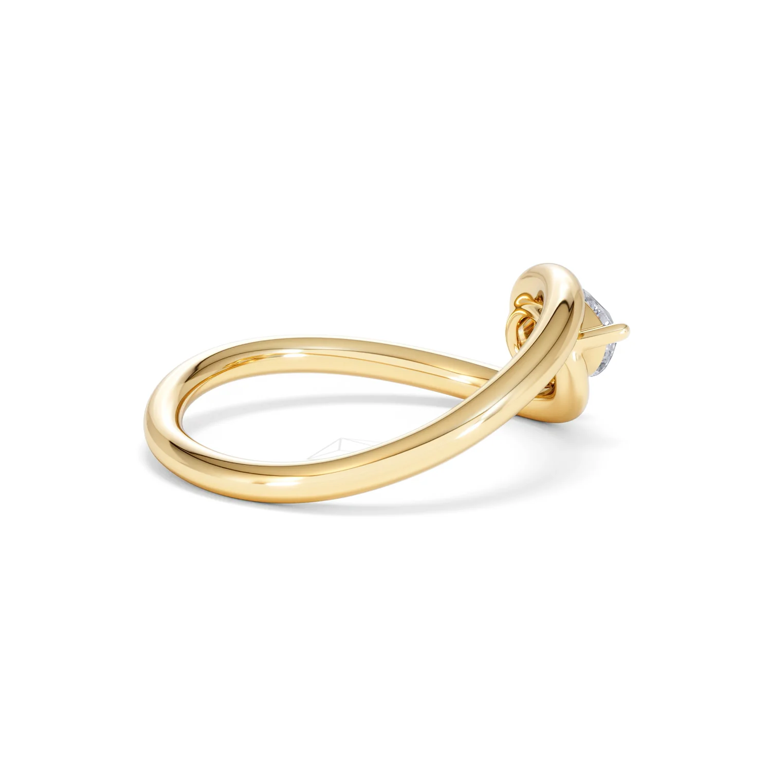 Affinity 0.50ct Pear Cut Lab Diamond Solitaire Engagement Ring in 18K Yellow Gold - Image 34