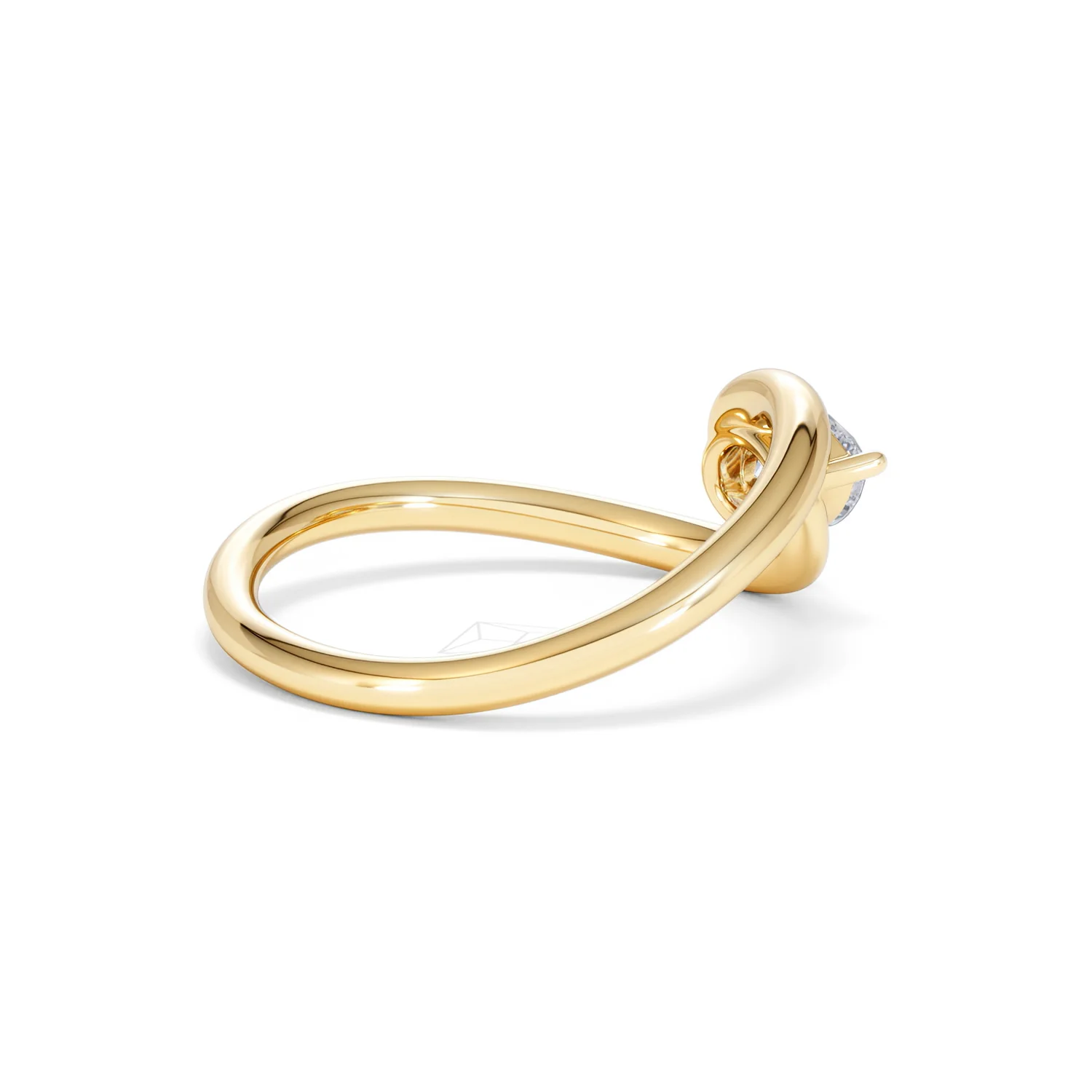 Affinity 0.50ct Pear Cut Lab Diamond Solitaire Engagement Ring in 18K Yellow Gold - Image 35