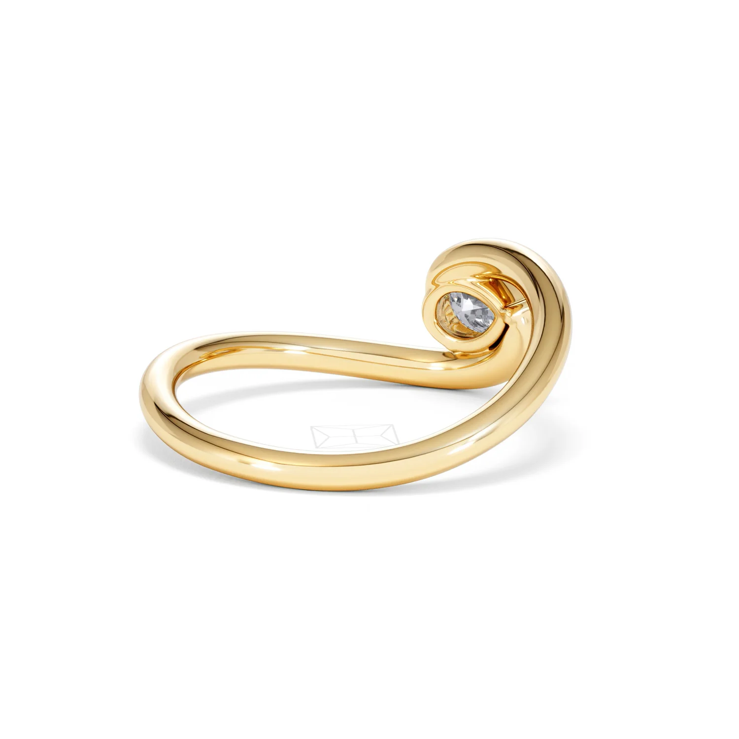 Affinity 0.50ct Pear Cut Lab Diamond Solitaire Engagement Ring in 18K Yellow Gold - Image 40