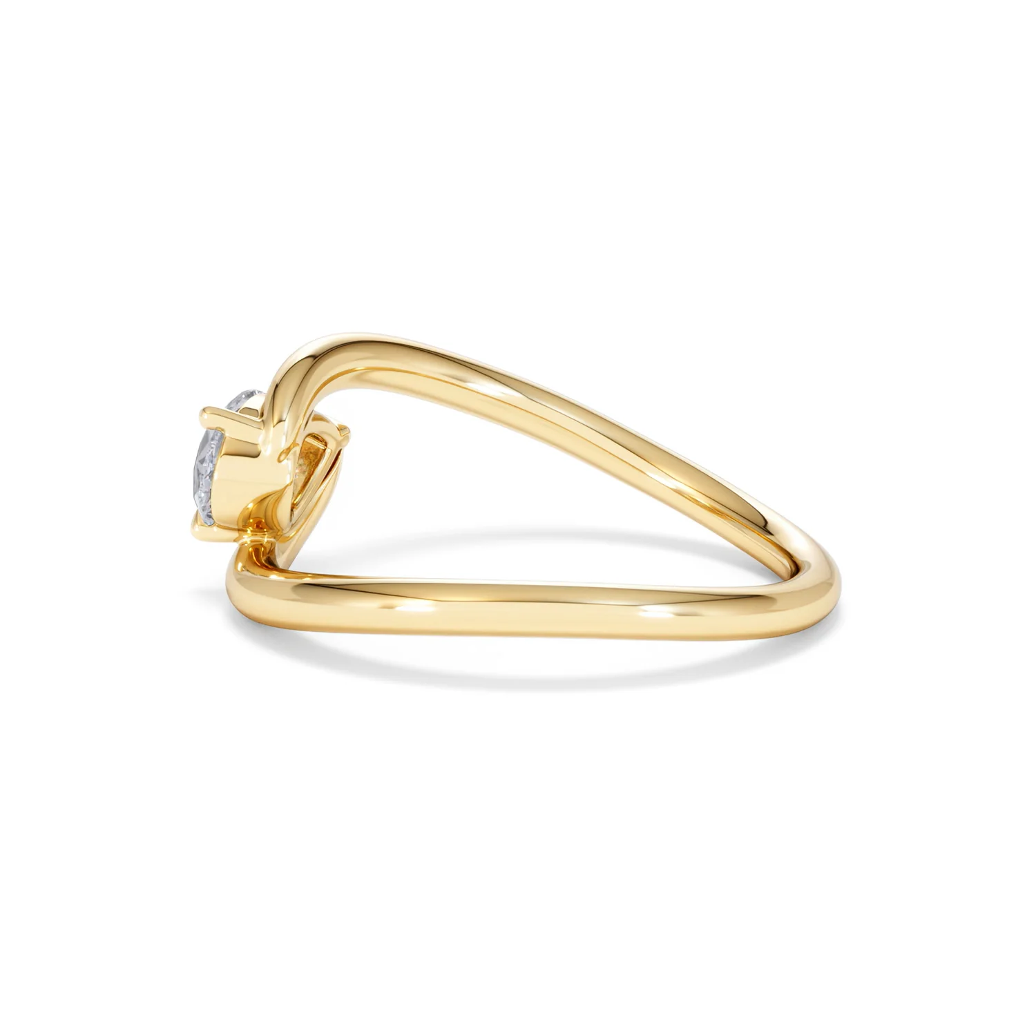 Affinity 0.50ct Pear Cut Lab Diamond Solitaire Engagement Ring in 18K Yellow Gold - Image 65