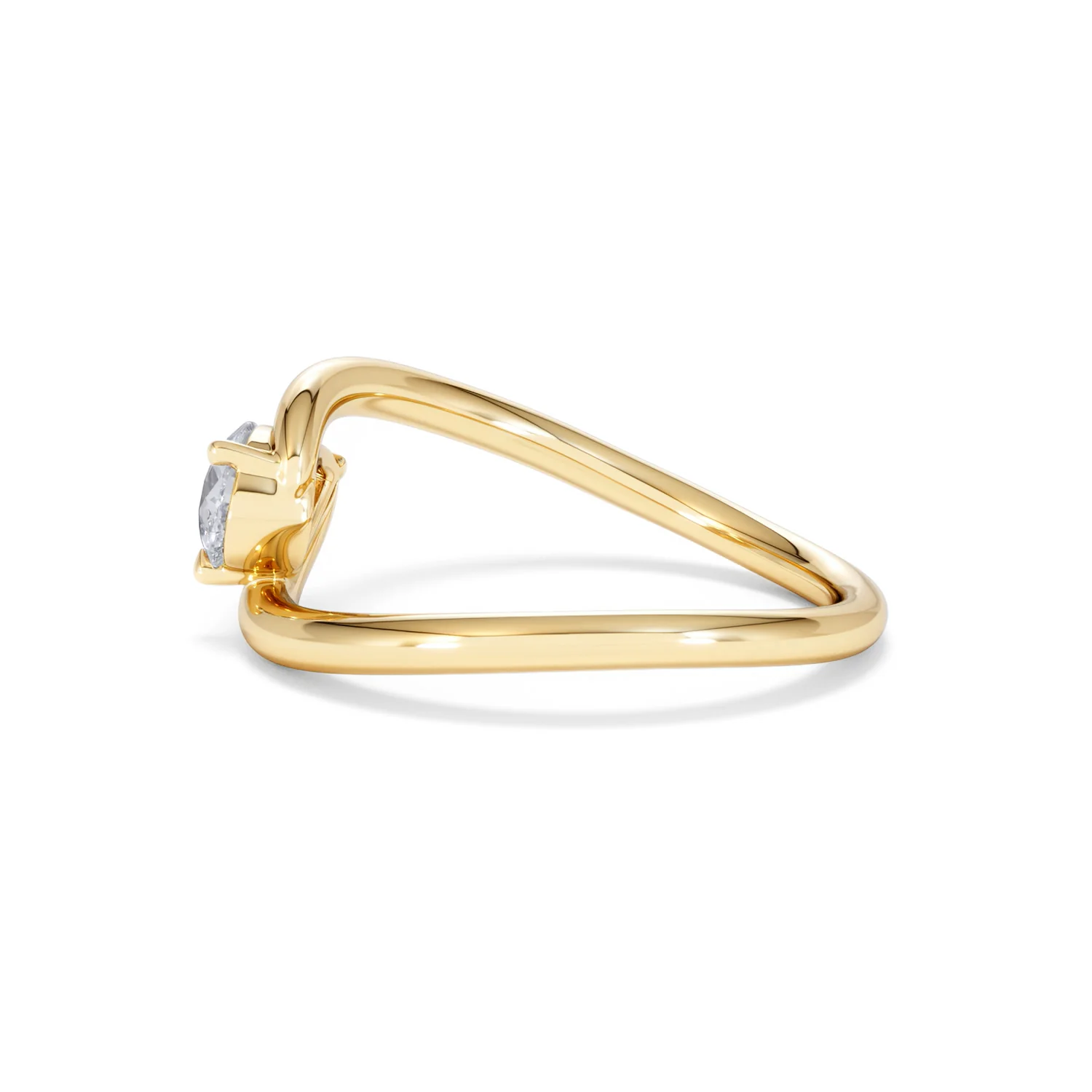 Affinity 0.50ct Pear Cut Lab Diamond Solitaire Engagement Ring in 18K Yellow Gold - Image 67