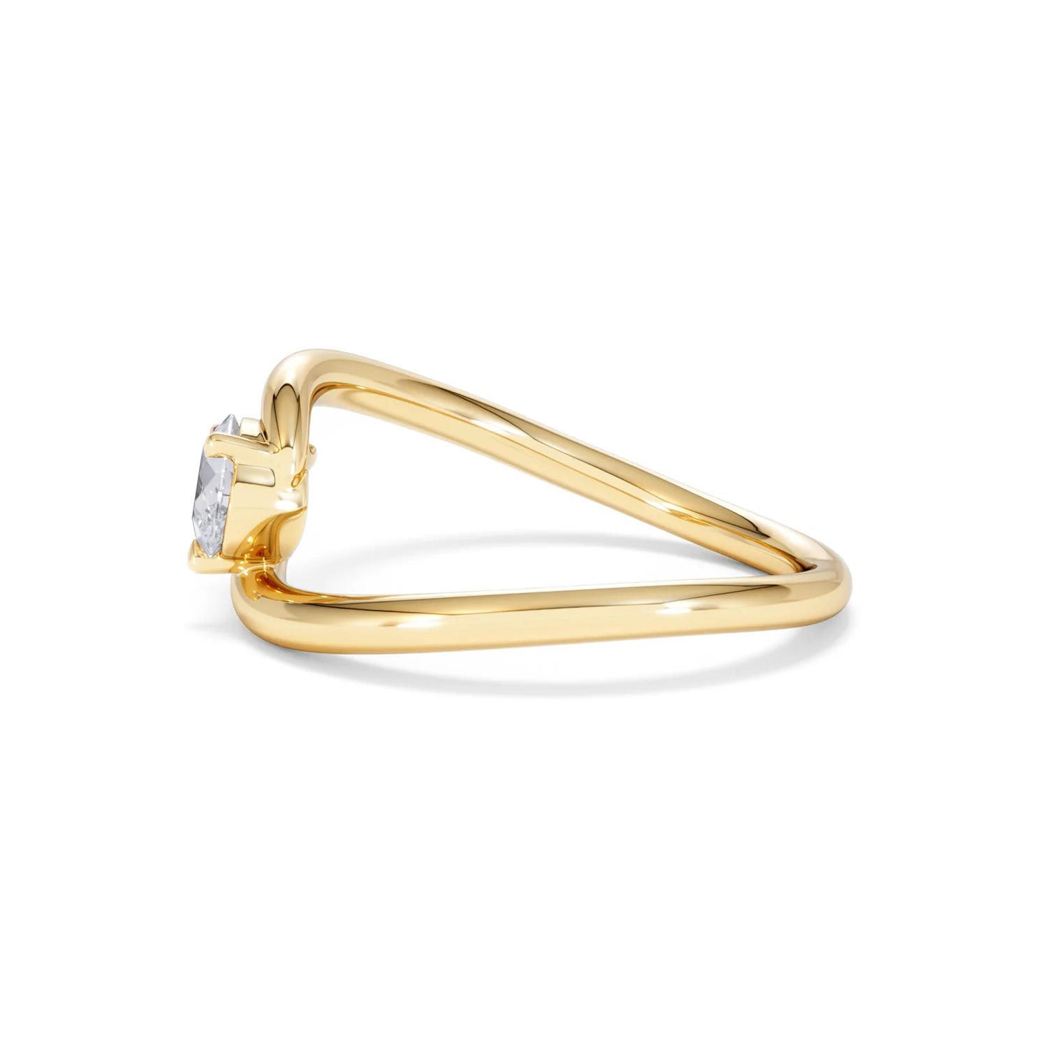 Affinity 0.50ct Pear Cut Lab Diamond Solitaire Engagement Ring in 18K Yellow Gold - Image 69