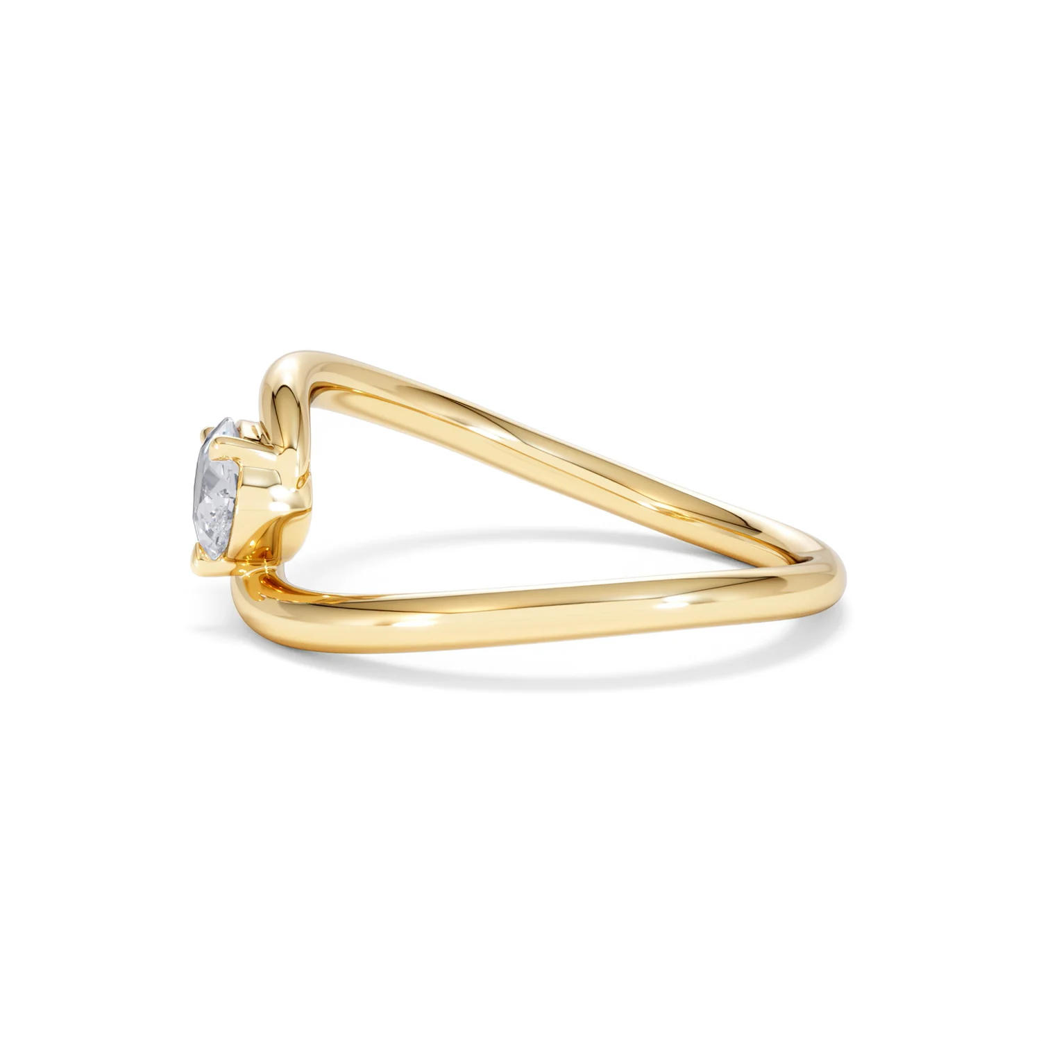 Affinity 0.50ct Pear Cut Lab Diamond Solitaire Engagement Ring in 18K Yellow Gold - Image 70