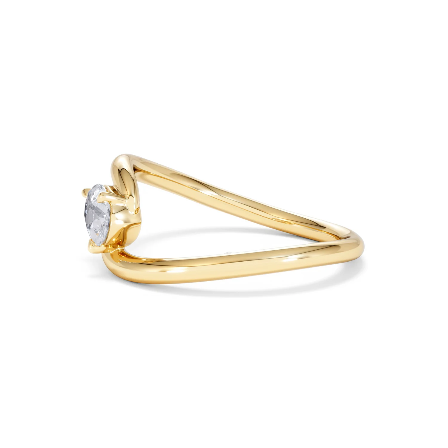 Affinity 0.50ct Pear Cut Lab Diamond Solitaire Engagement Ring in 18K Yellow Gold - Image 72