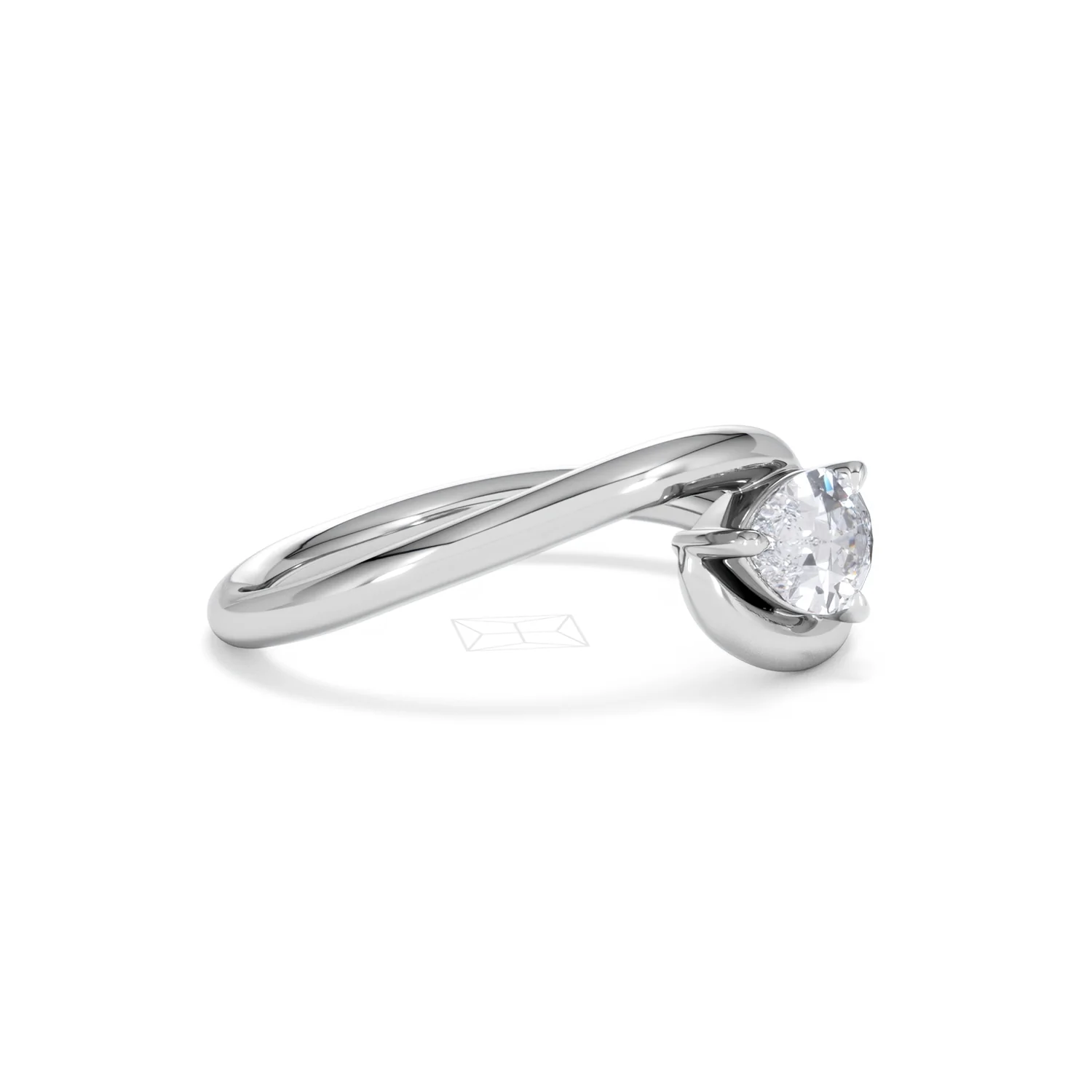 Affinity 0.50ct Pear Cut Lab Diamond Solitaire Engagement Ring in Platinum - Image 21