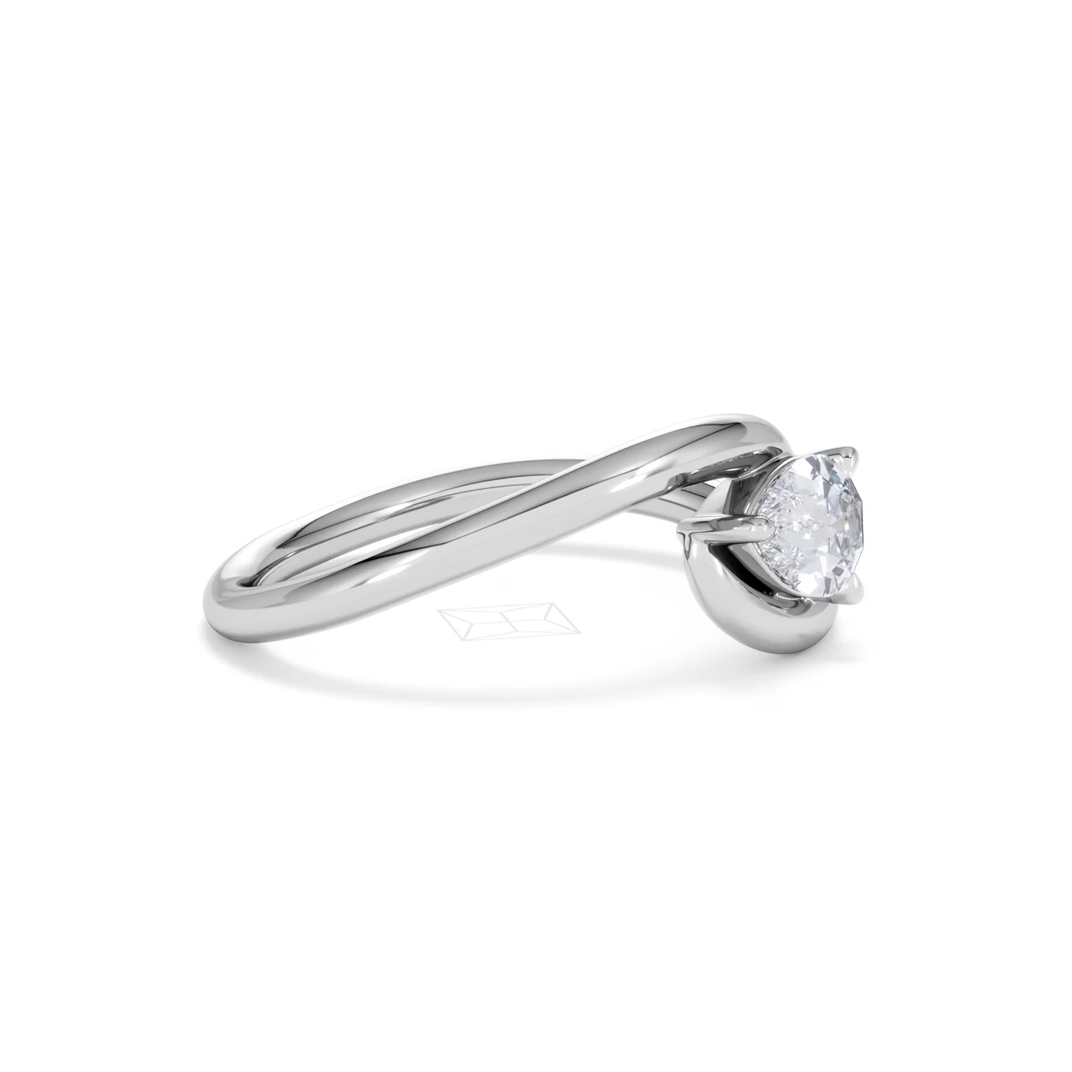 Affinity 0.50ct Pear Cut Lab Diamond Solitaire Engagement Ring in Platinum - Image 22