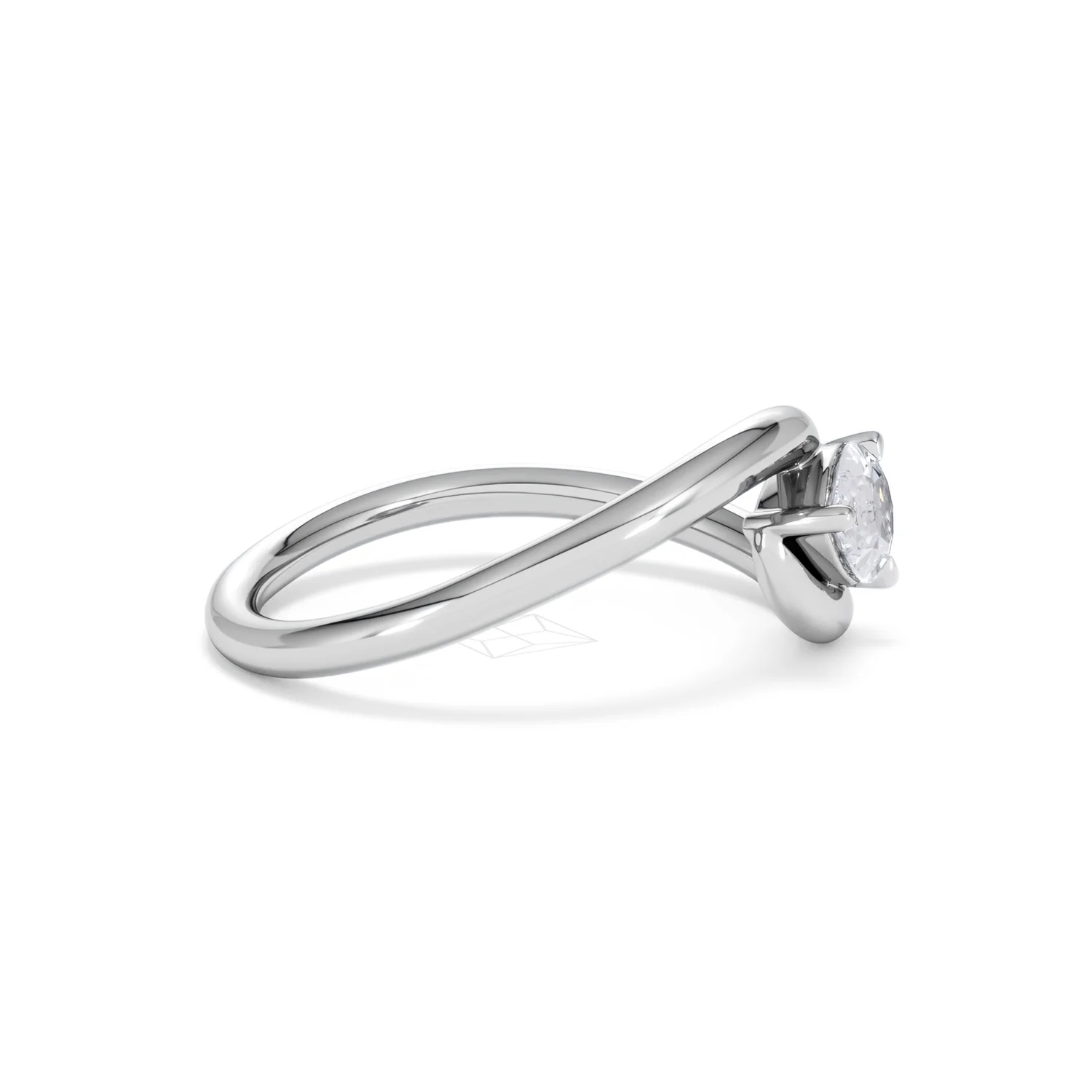 Affinity 0.50ct Pear Cut Lab Diamond Solitaire Engagement Ring in Platinum - Image 26