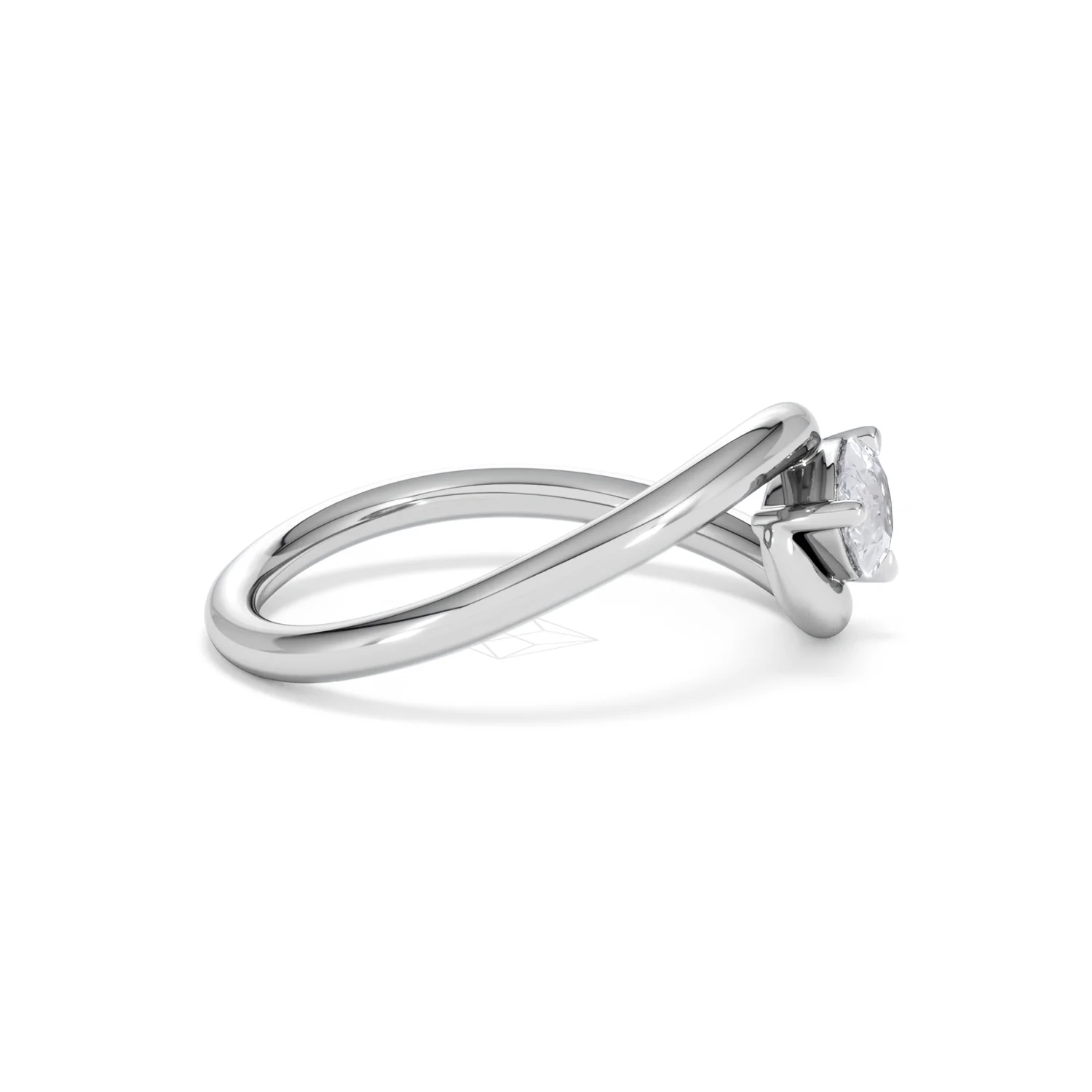 Affinity 0.50ct Pear Cut Lab Diamond Solitaire Engagement Ring in Platinum - Image 27
