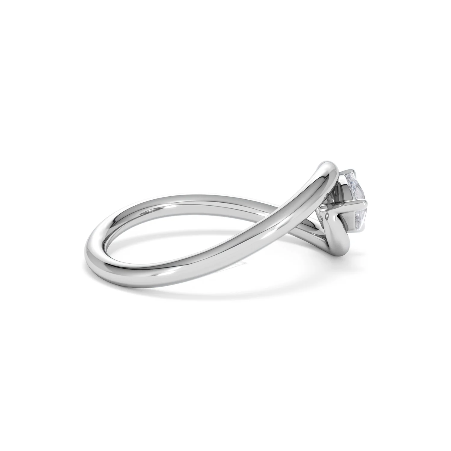 Affinity 0.50ct Pear Cut Lab Diamond Solitaire Engagement Ring in Platinum - Image 30
