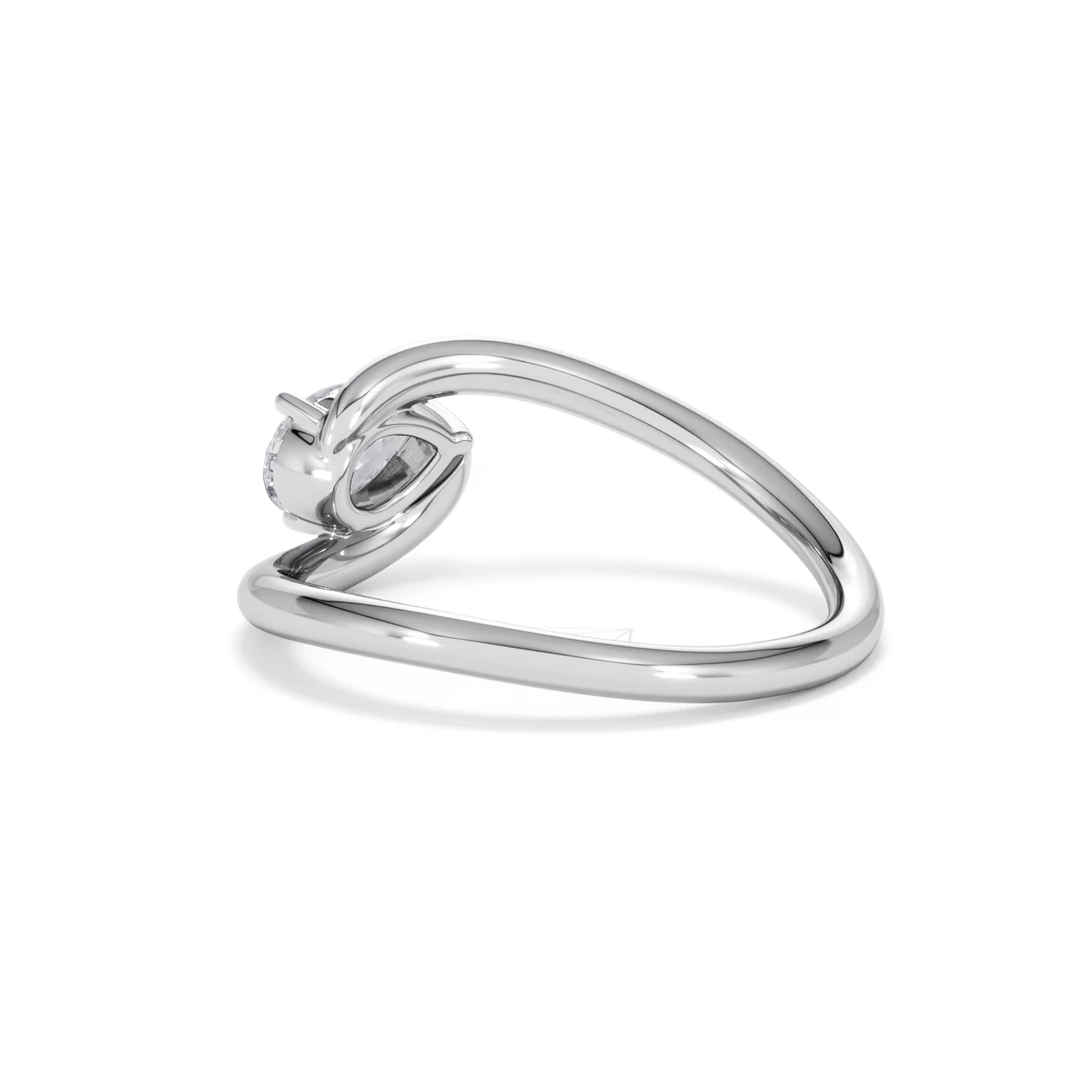 Affinity 0.50ct Pear Cut Lab Diamond Solitaire Engagement Ring in Platinum - Image 58