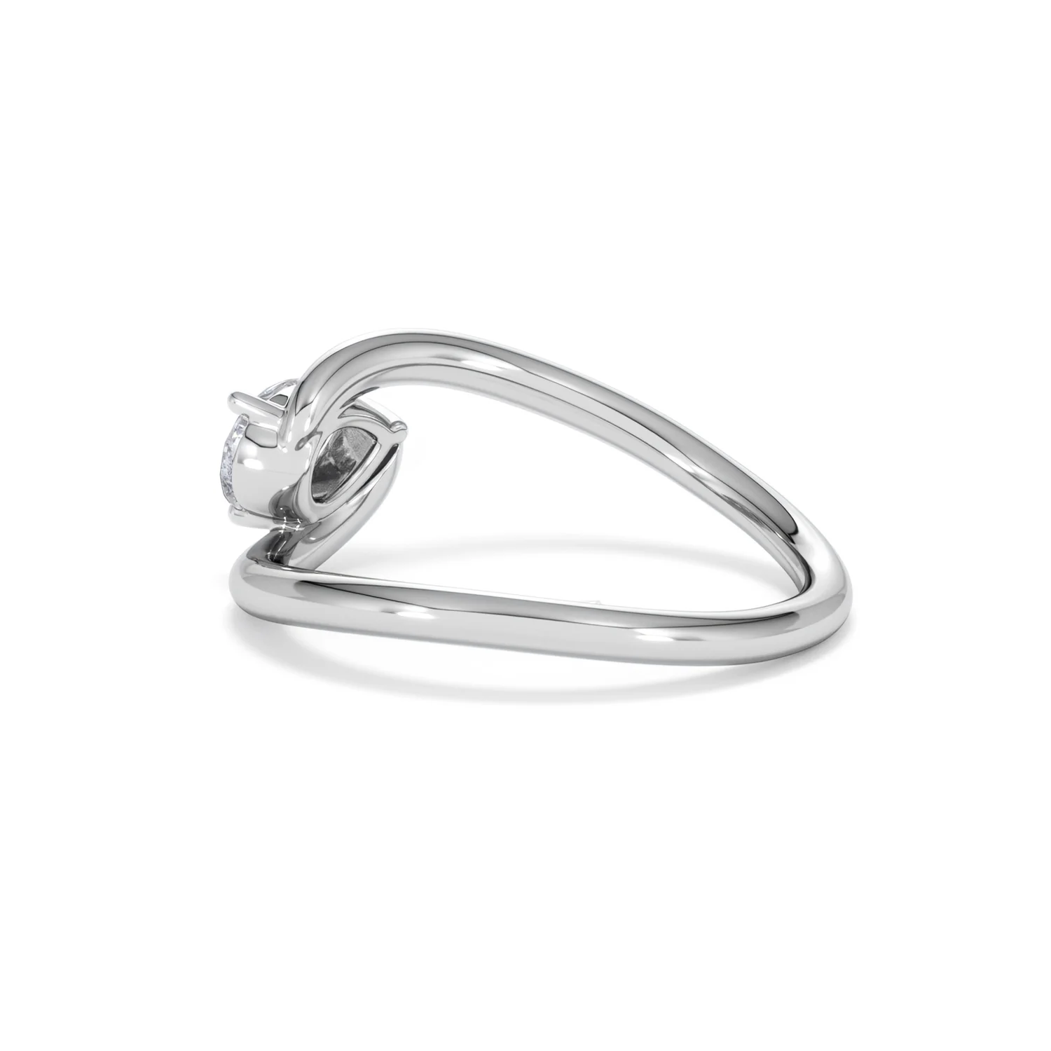 Affinity 0.50ct Pear Cut Lab Diamond Solitaire Engagement Ring in Platinum - Image 61