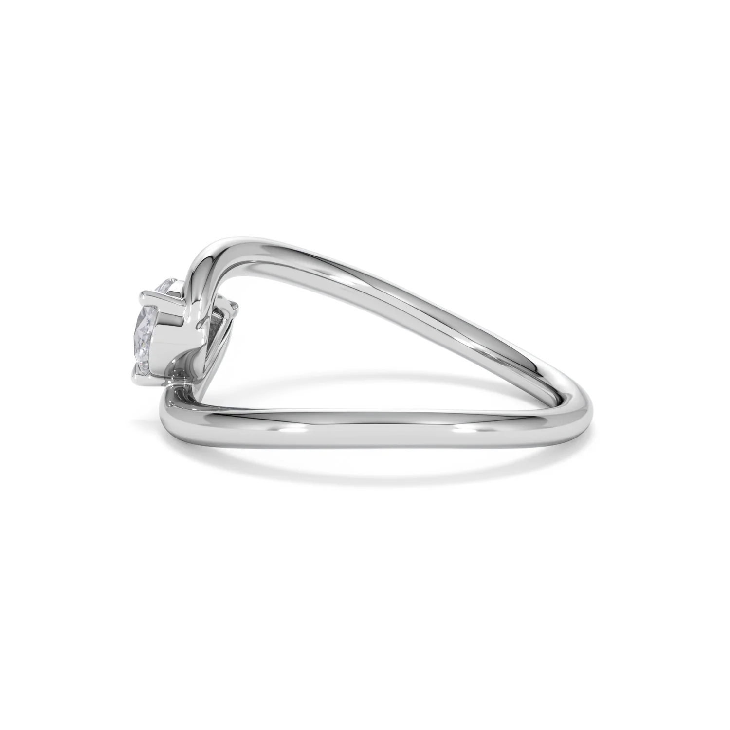 Affinity 0.50ct Pear Cut Lab Diamond Solitaire Engagement Ring in Platinum - Image 66