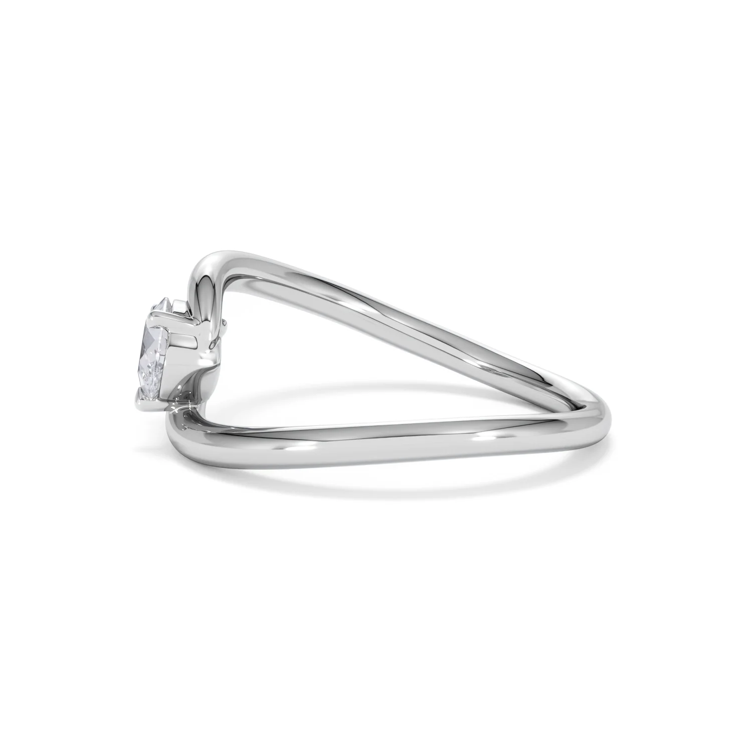 Affinity 0.50ct Pear Cut Lab Diamond Solitaire Engagement Ring in Platinum - Image 69