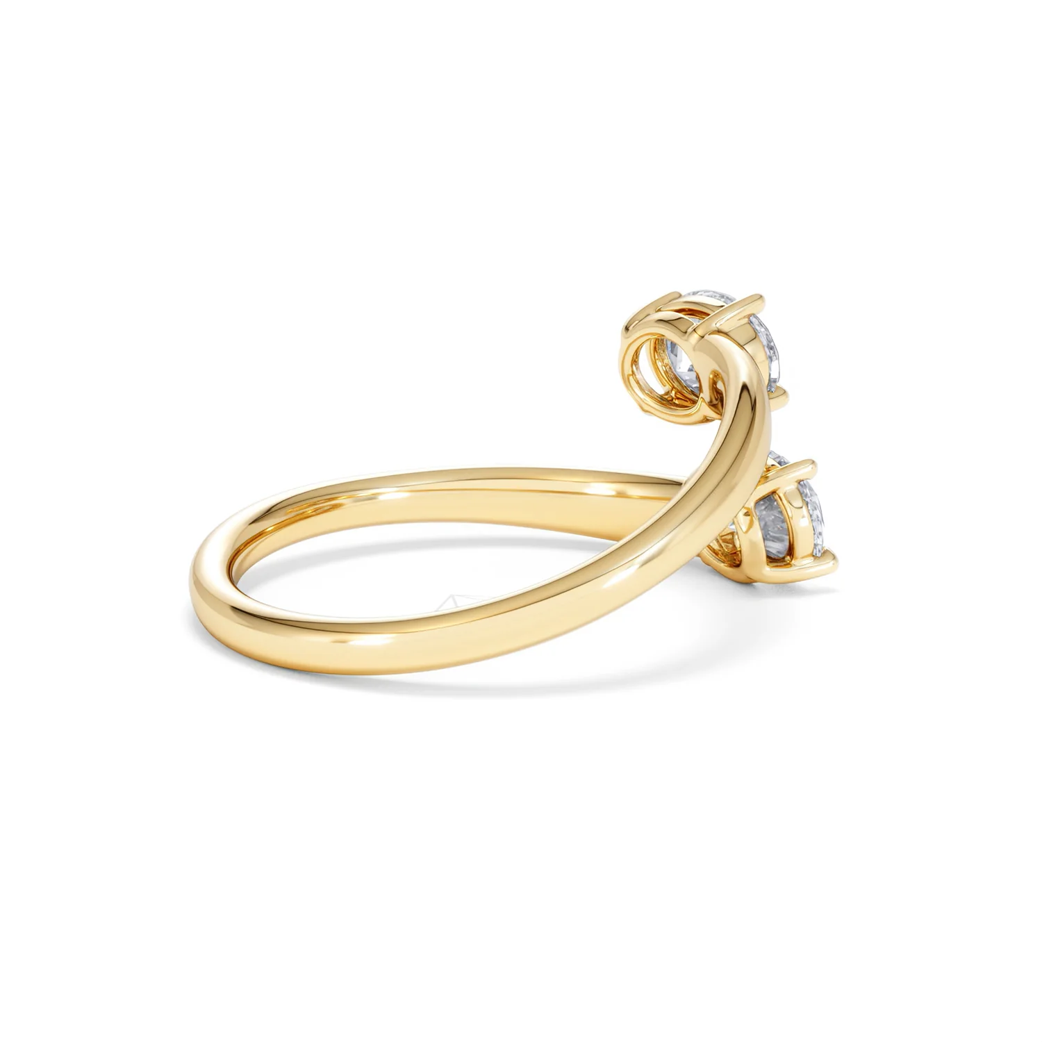 Affinity 0.80ct Oval Cut Lab Diamond 2 Stone Ring in 18K Yellow Gold - Image 36
