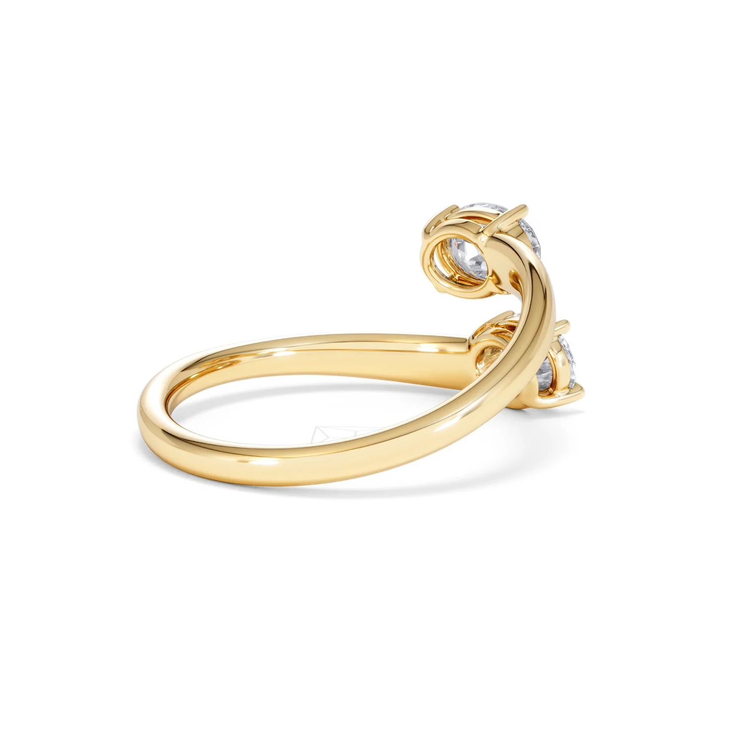Affinity 0.80ct Oval Cut Lab Diamond 2 Stone Ring in 18K Yellow Gold - Image 38