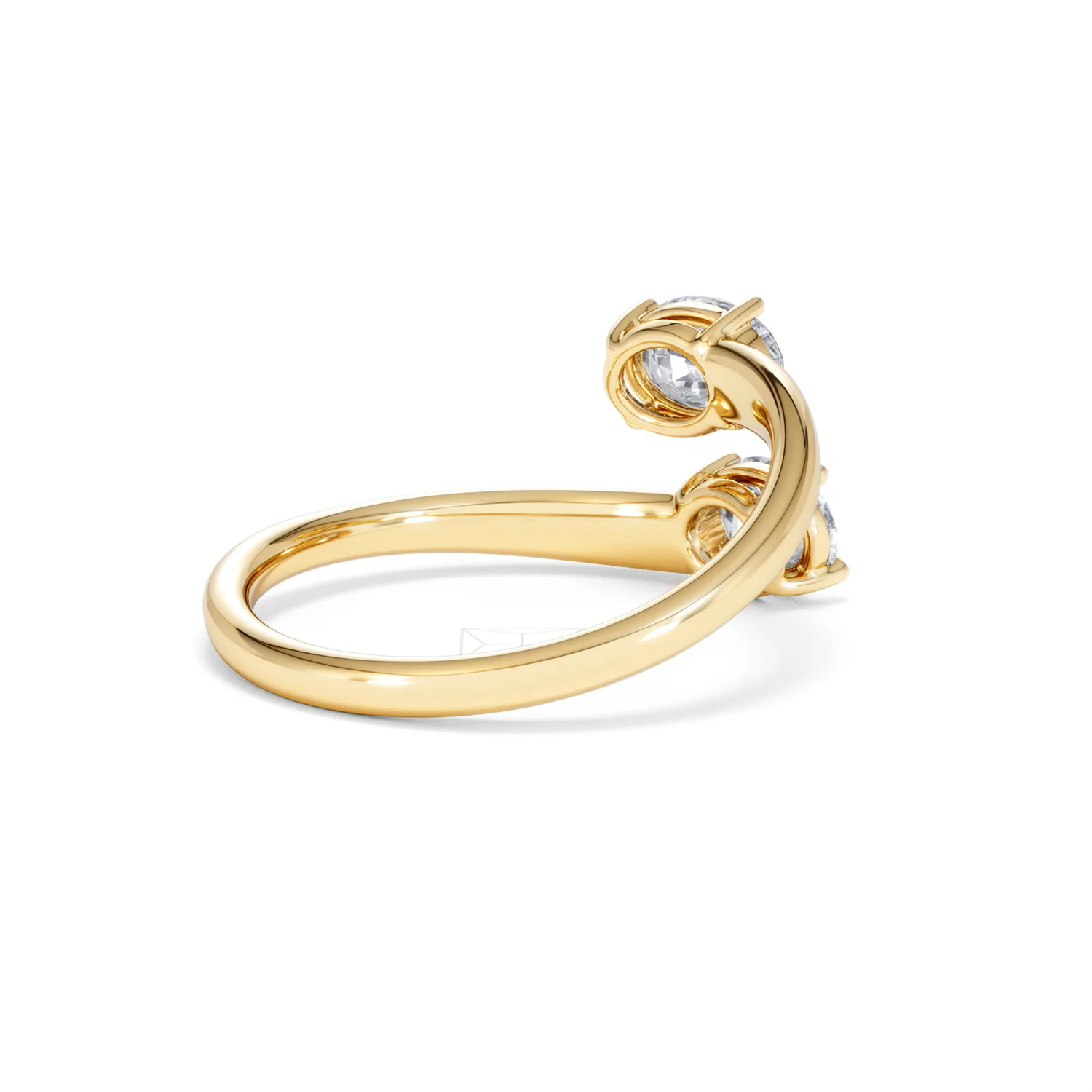 Affinity 0.80ct Oval Cut Lab Diamond 2 Stone Ring in 18K Yellow Gold - Image 39