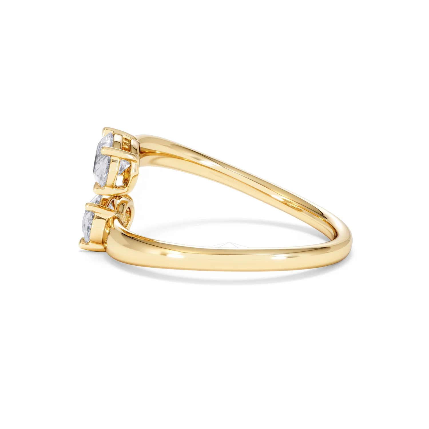 Affinity 0.80ct Oval Cut Lab Diamond 2 Stone Ring in 18K Yellow Gold - Image 68