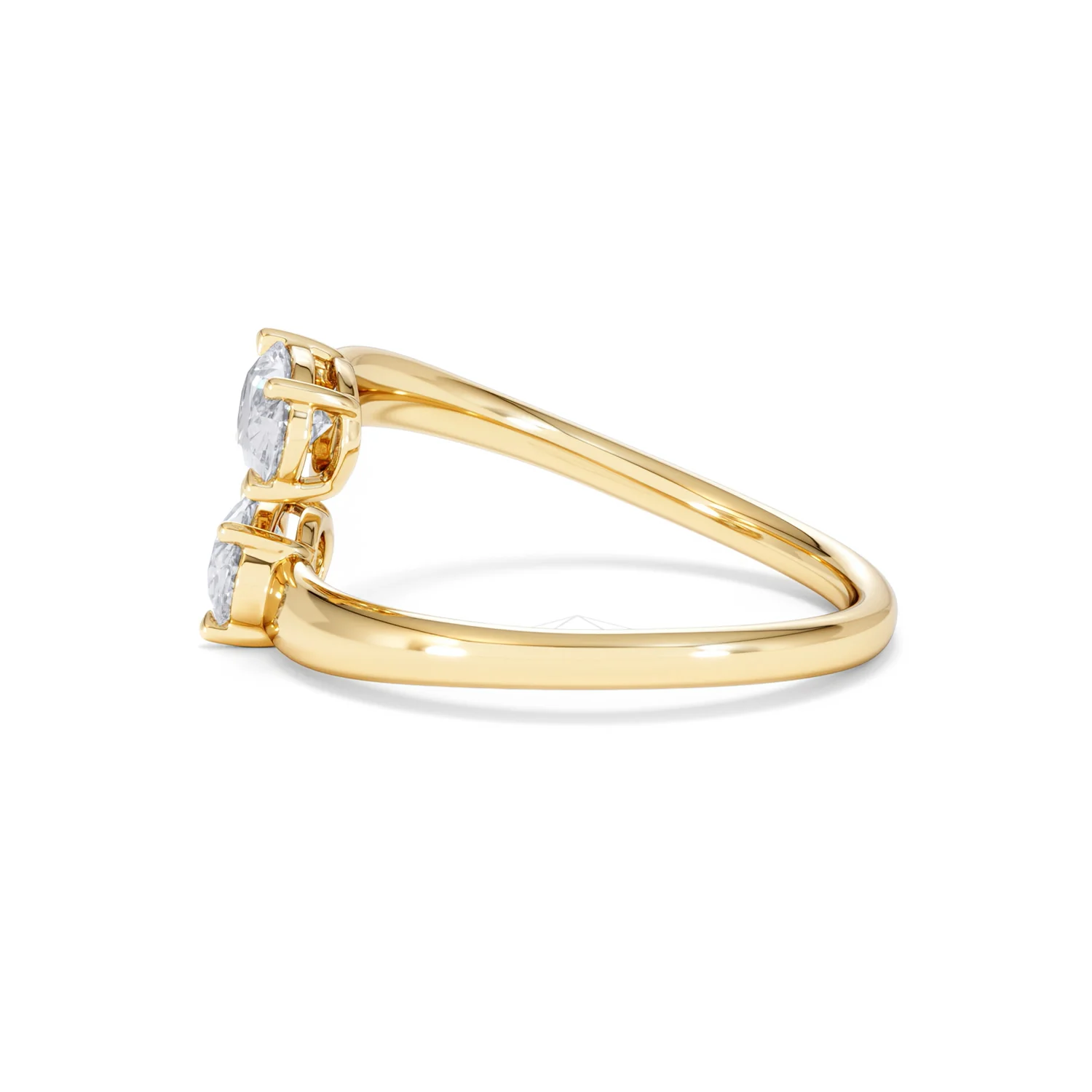 Affinity 0.80ct Oval Cut Lab Diamond 2 Stone Ring in 18K Yellow Gold - Image 69